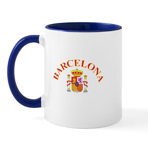 White/Navy Inside - Barcelona, Spain Mug