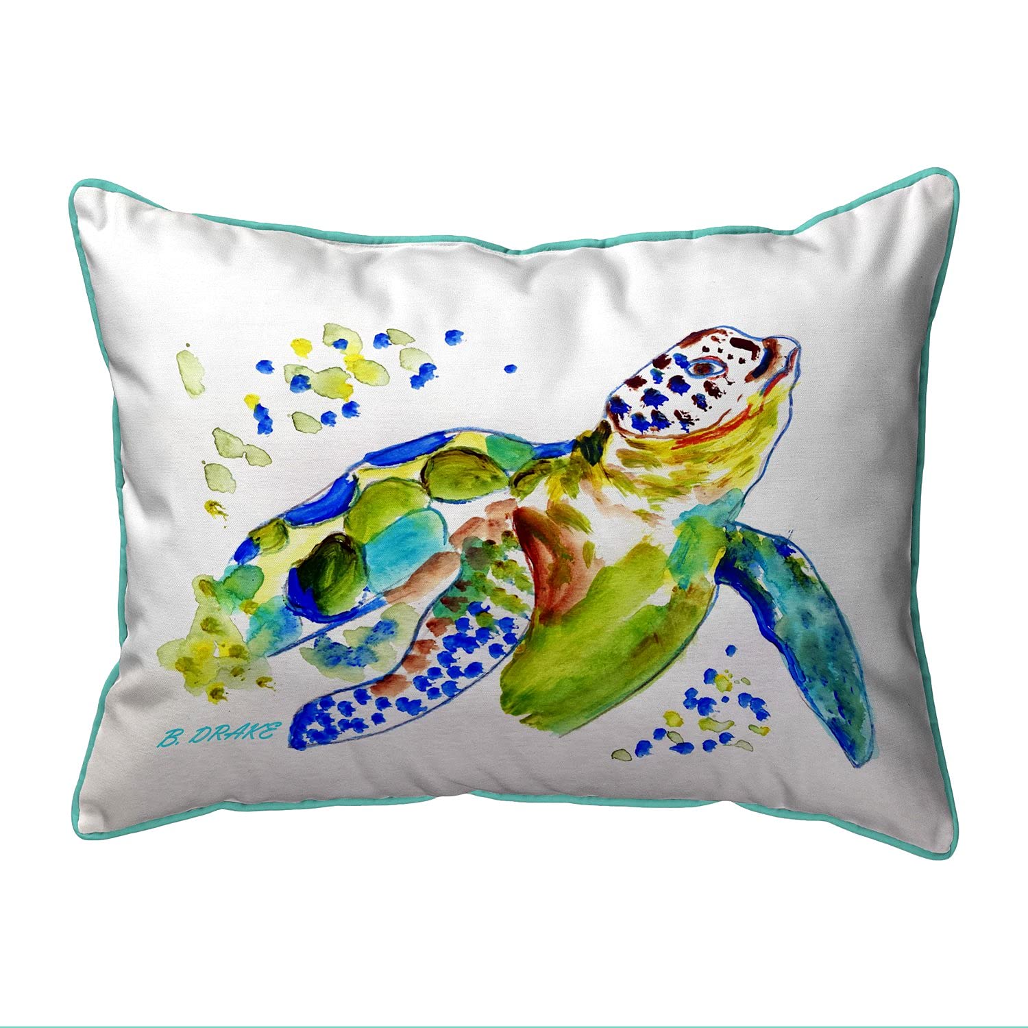Betsy Drake ZP1170 Decorative Throw Pillow 20x24 Inches - Soft Multi-Color Cushion for Sofa, Bed & Living Room Decor