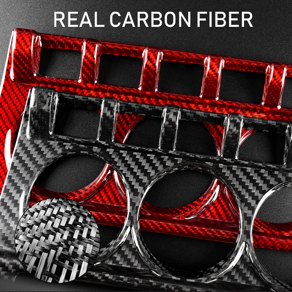 Carbon Fiber Center Console Cover for Subaru BRZ & Toyota 86 (2013-2020) - AC Vent & Switch Panel Protector, Black - Upgrade Interior & Prevent Scratches