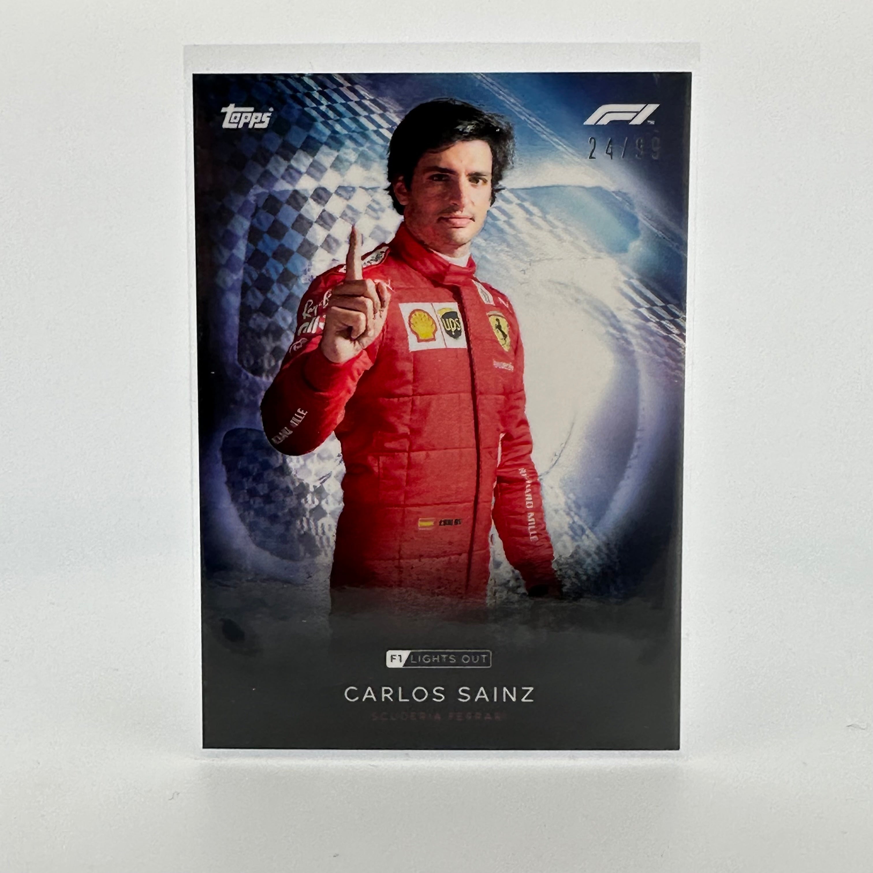 Carlos Sainz 99 Blue Parallel Racing Driver Card - Perfect for F1 Collectors, Sports Memorabilia Fans, and Racing Enthusiasts