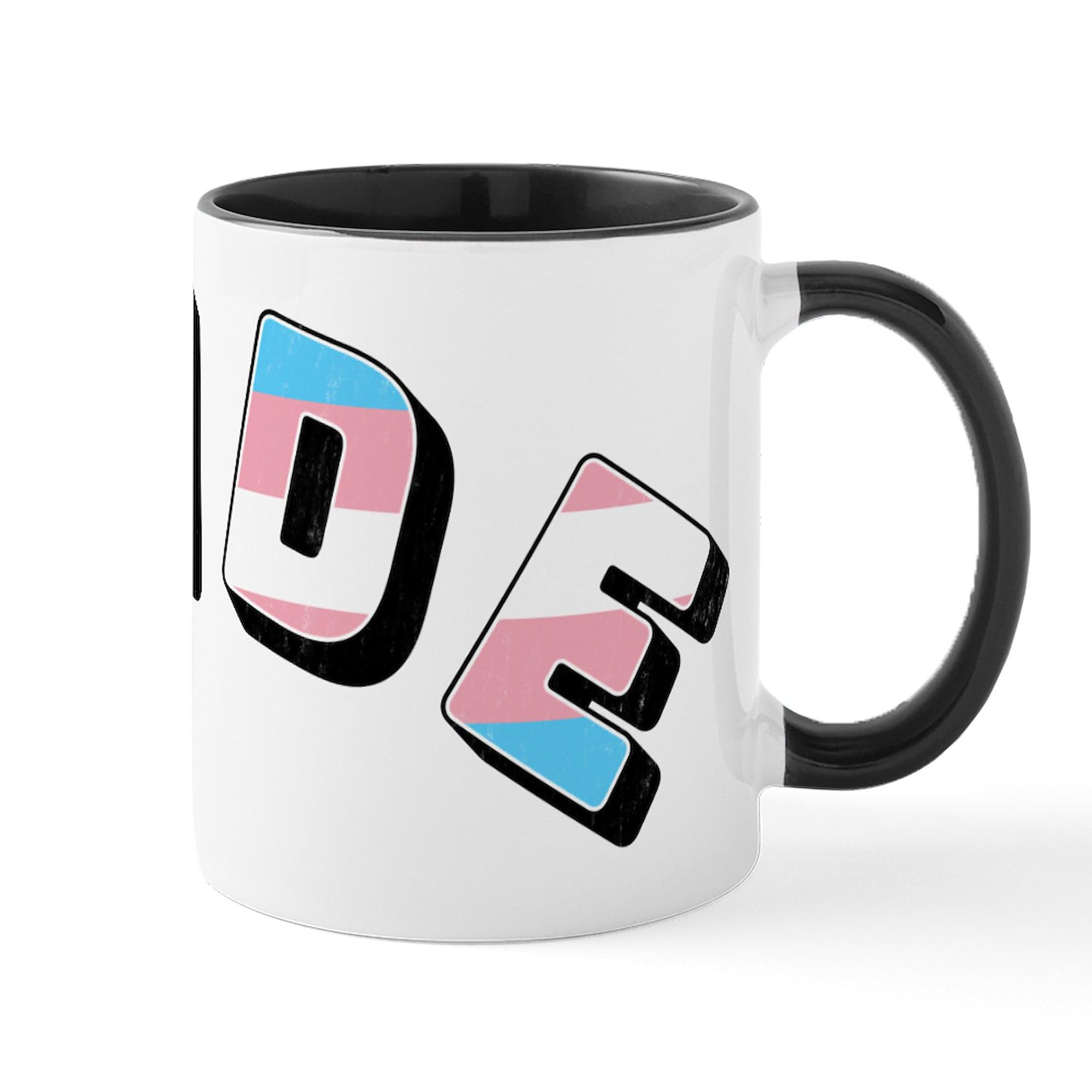 Trans Pride 11 oz Ceramic Coffee Mug (325 ml) - LGBTQ+ Rainbow Themed Cup for Hot & Cold Drinks - Perfect for Home, Office, or Pride Events