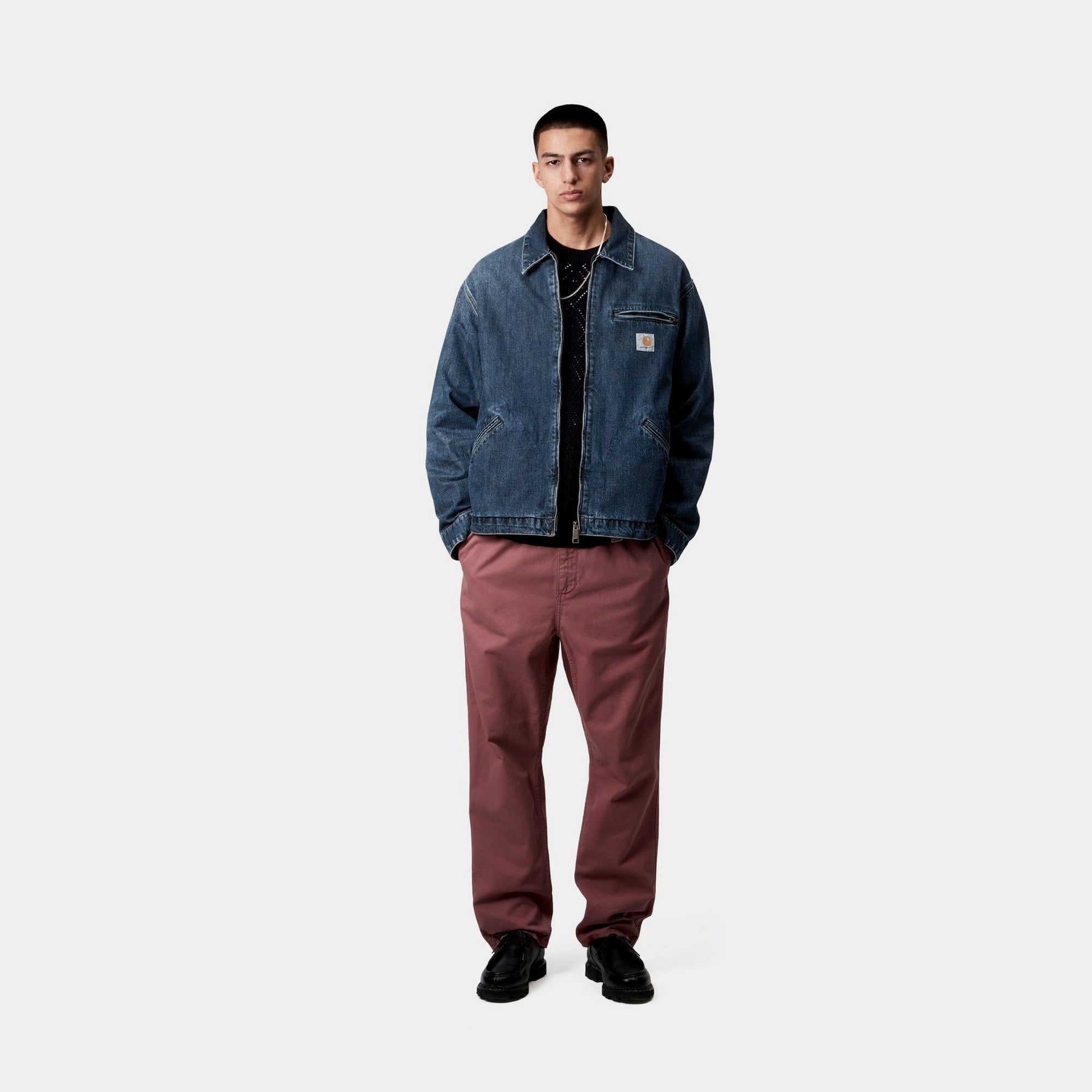 OG Detroit Jacket for Men - Spring Denim Jacket in Dark Blue Used Wash | Vintage Style Outerwear for Casual Wear & Street Fashion
