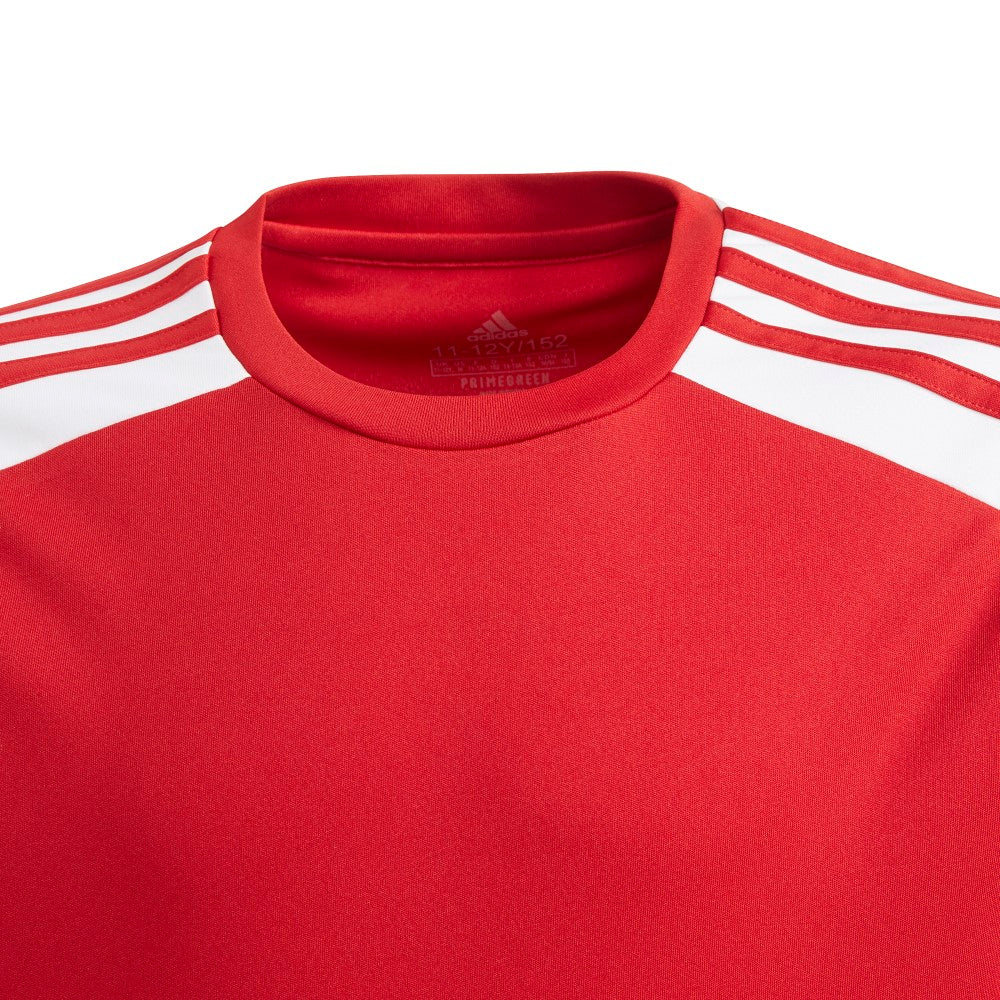 Adidas Youth Squadra 21 Soccer Jersey - Red & White Team Uniform for Kids - Perfect for Youth Soccer Games, Training & Fan Support