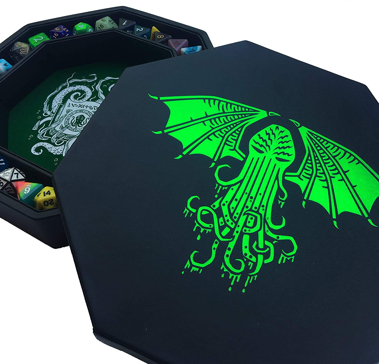 Cthulhu Tome Green Dice Tray - 9