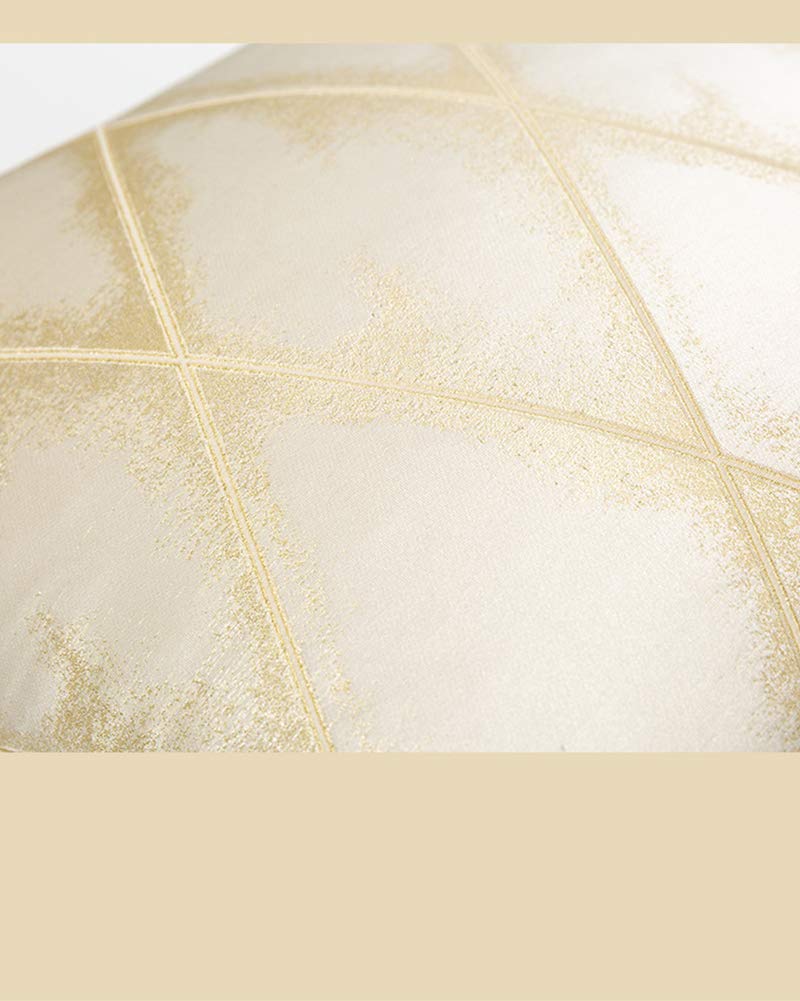 Vctops Decorative Geometric Throw Pillow Covers 18x18 Inch - Square Cushion Cases for Sofa, Bed, Chair & Car - Modern Home Decor in Gold - Perfect for Living Room, Bedroom & Office Accents