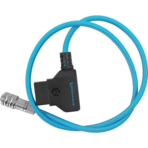 Kondor Blue D-Tap to 2-Pin Power Cable for Blackmagic Pocket Cinema Camera 6K/4K - 20 Inch (Blue) - Perfect for On-Set Power Supply and Professional Filmmaking