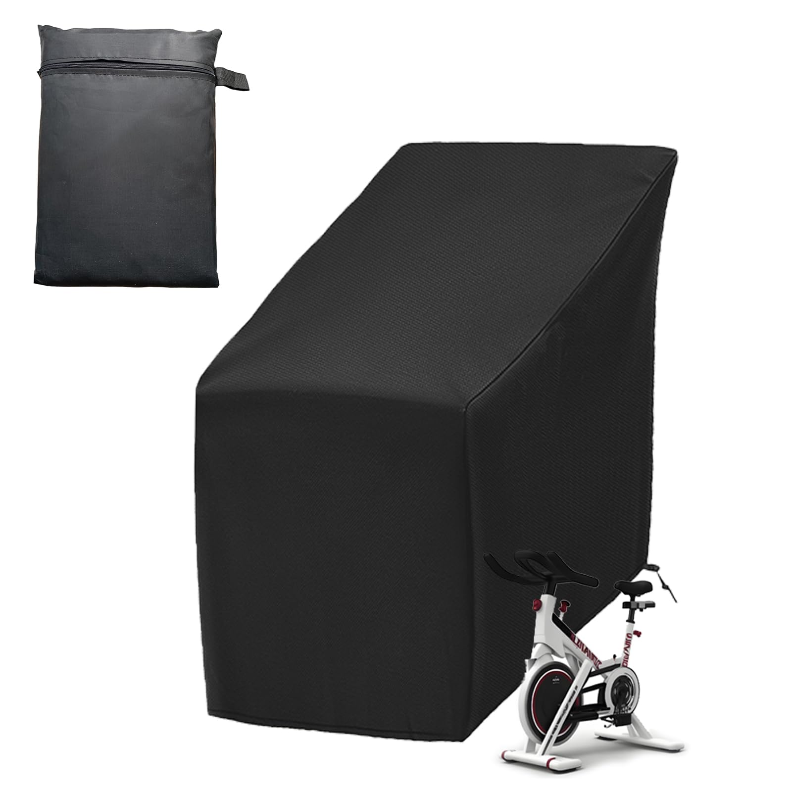 Premium Exercise Bike Cover for Upright & Stationary Bikes - Waterproof Dustproof Protection for Peloton & Indoor/Outdoor Cycling Bikes with Storage Bag - Perfect for Home Gym, Garage & Outdoor Storage