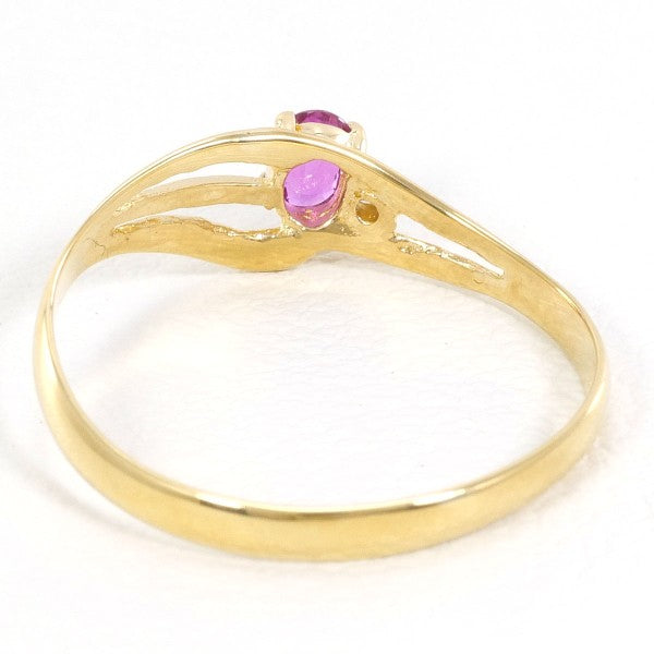 18K Yellow Gold Ruby Ring for Women - Elegant Handmade Jewelry Gift for Anniversary, Valentine's Day & Special Occasions