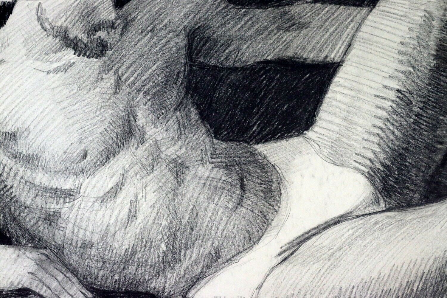 Jim Mumby School Portfolio Graphite Drawing - Unframed Art Sketch for Students & Artists | Perfect for Classroom Projects, Art Exhibitions & Home Decor