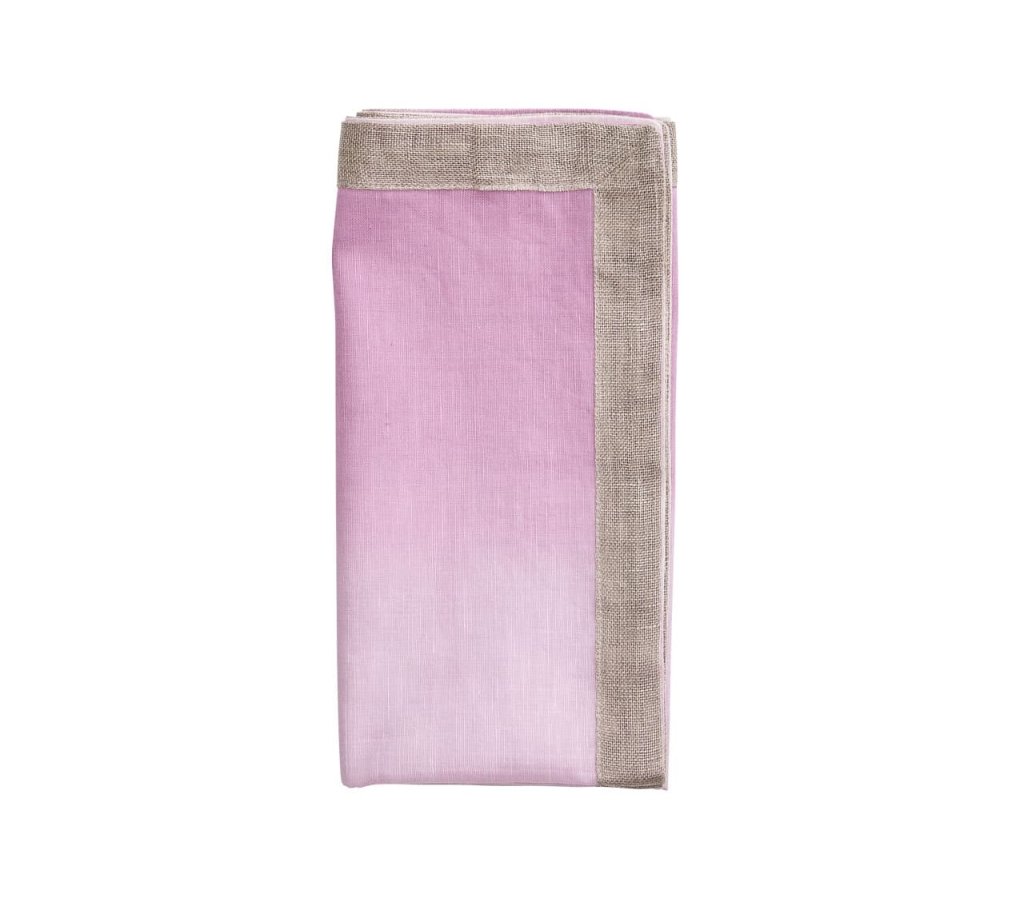Lilac Dip Dye Napkins Set of 4 - Premium Cotton Decorative Table Linens for Wedding, Party & Home Dining Decor