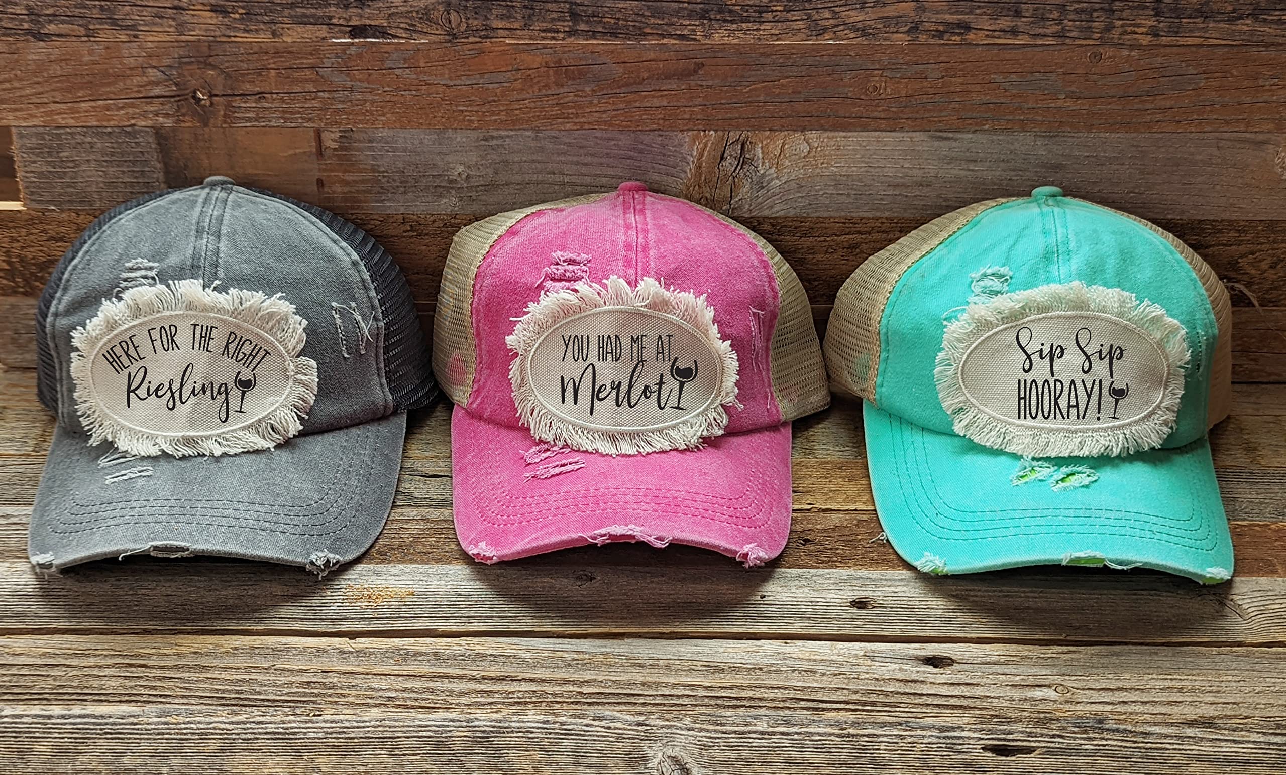 Funny Wine Hats for Women - Wine Tasting Bachelorette Party Accessories, Bride on Cloud Wine & Sip Happens Novelty Hat (Navy) - Perfect for Bachelorette Parties, Wine Tours & Girls' Night Out