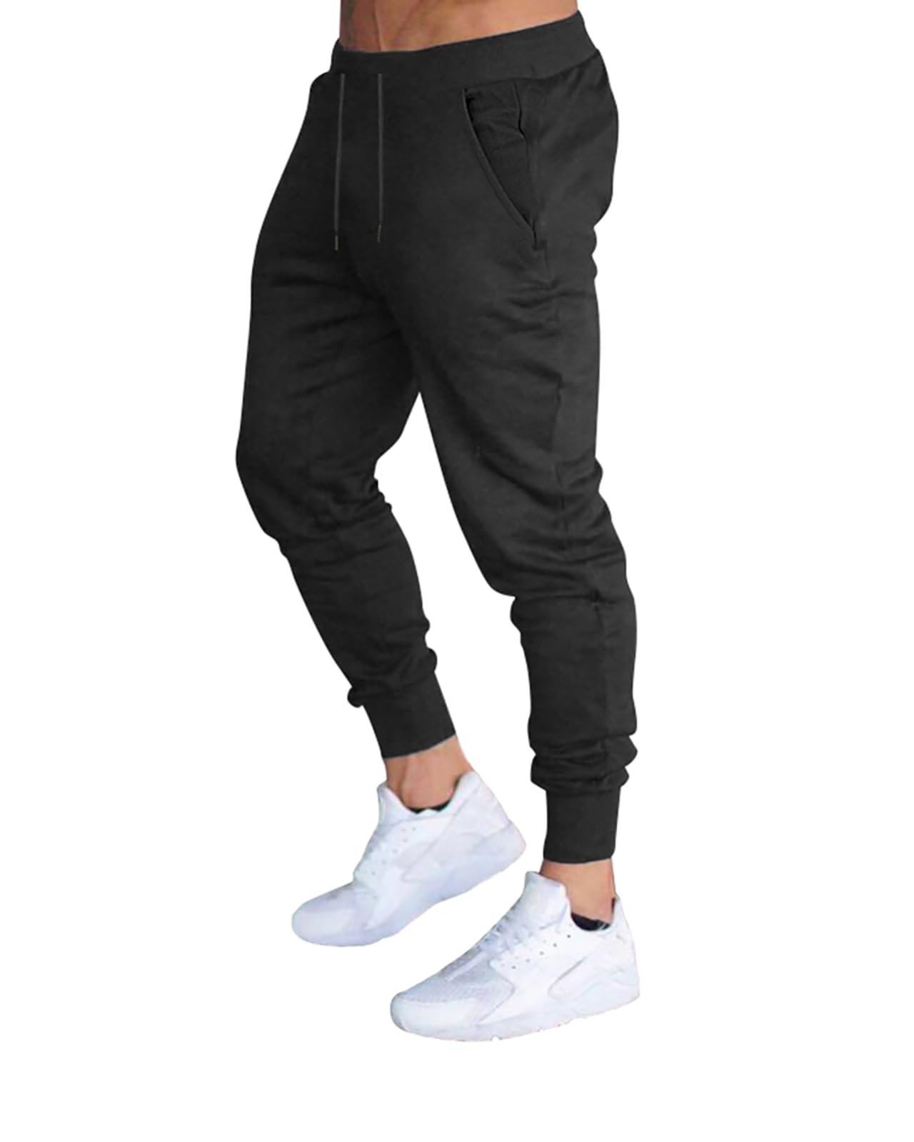 BUXKR Men's Slim Fit Joggers - Workout Pants for Gym, Running & Bodybuilding - Athletic Performance Sweatpants with Deep Pockets - Ideal for Training, Casual Wear & Outdoor Activities