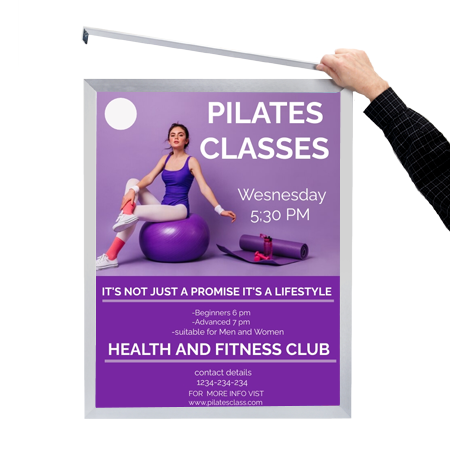 24x32 Euro Style Poster Frame - Top & Side Load Design for Signs, Artwork, and Photos | Perfect for Home, Office, and Gallery Displays
