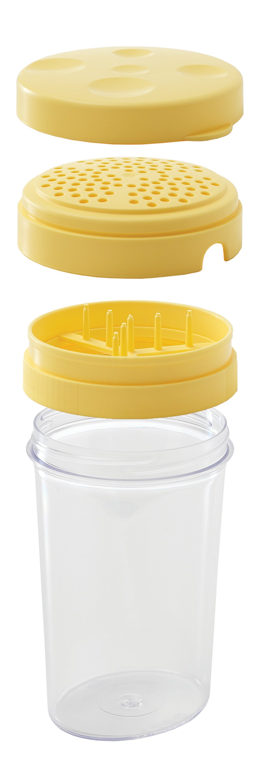 Yellow Cheese Sprinkler - Stainless Steel Kitchen Tool for Perfect Cheese Shredding | Ideal for Pizza, Pasta & Salad Toppings