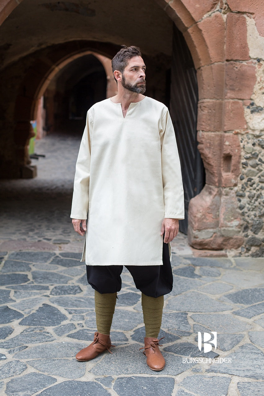 Under Tunic Leif Natural - Soft Cotton Women's Layering Top for Casual Wear, Yoga & Boho Fashion