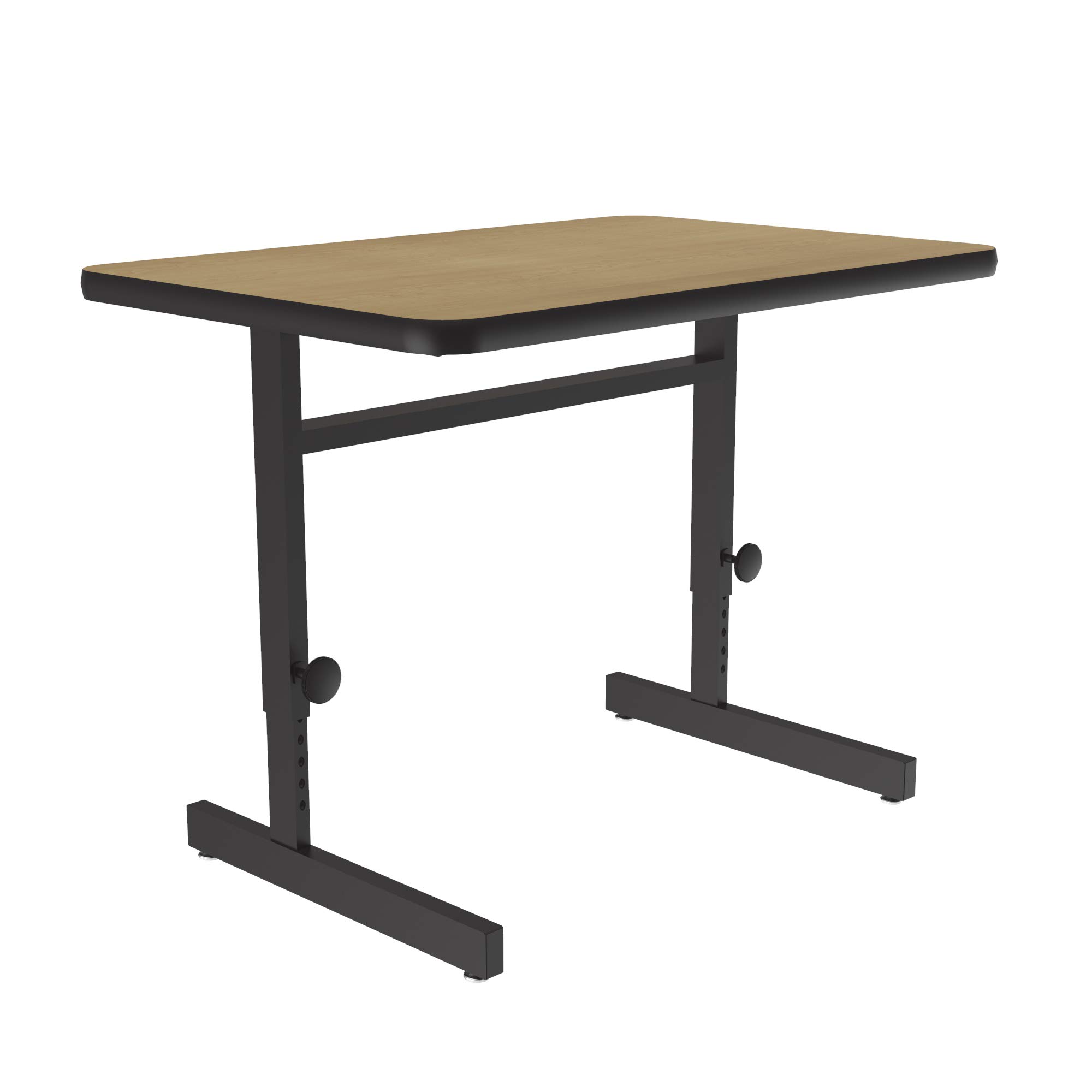 Correll 24x36 Inch Adjustable Height Training Table - Heavy Duty Steel Frame & Maple HP Laminate Top - Ergonomic Computer Workstation Desk for Office, Classroom, and Home Use (CSA2436-16)