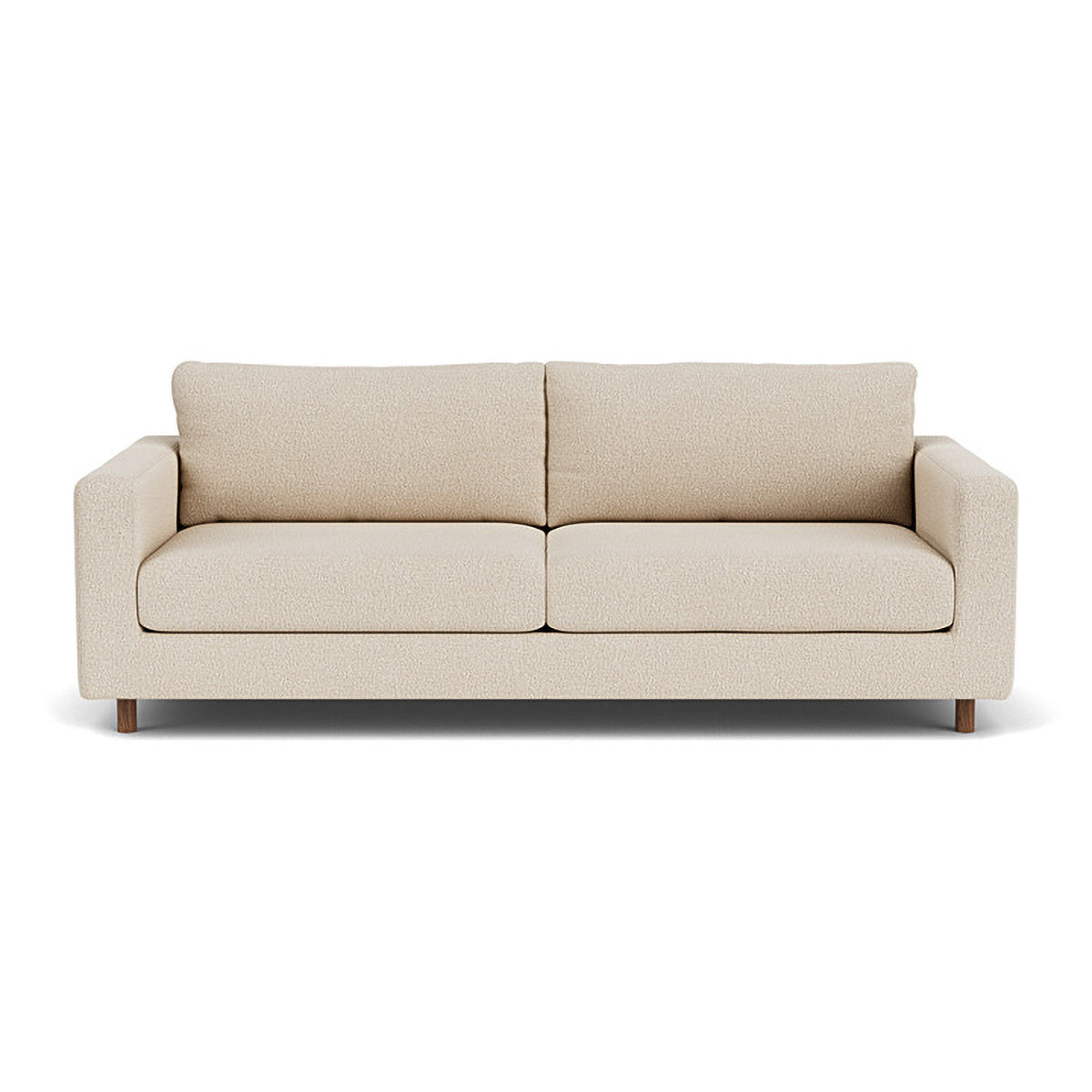 Modern Dylan Boucle 3-Seater Sofa - Soft Chenille Fabric Upholstered Couch for Living Room, Lounge & Office - Comfortable Mid-Century Design with Sturdy Wooden Legs