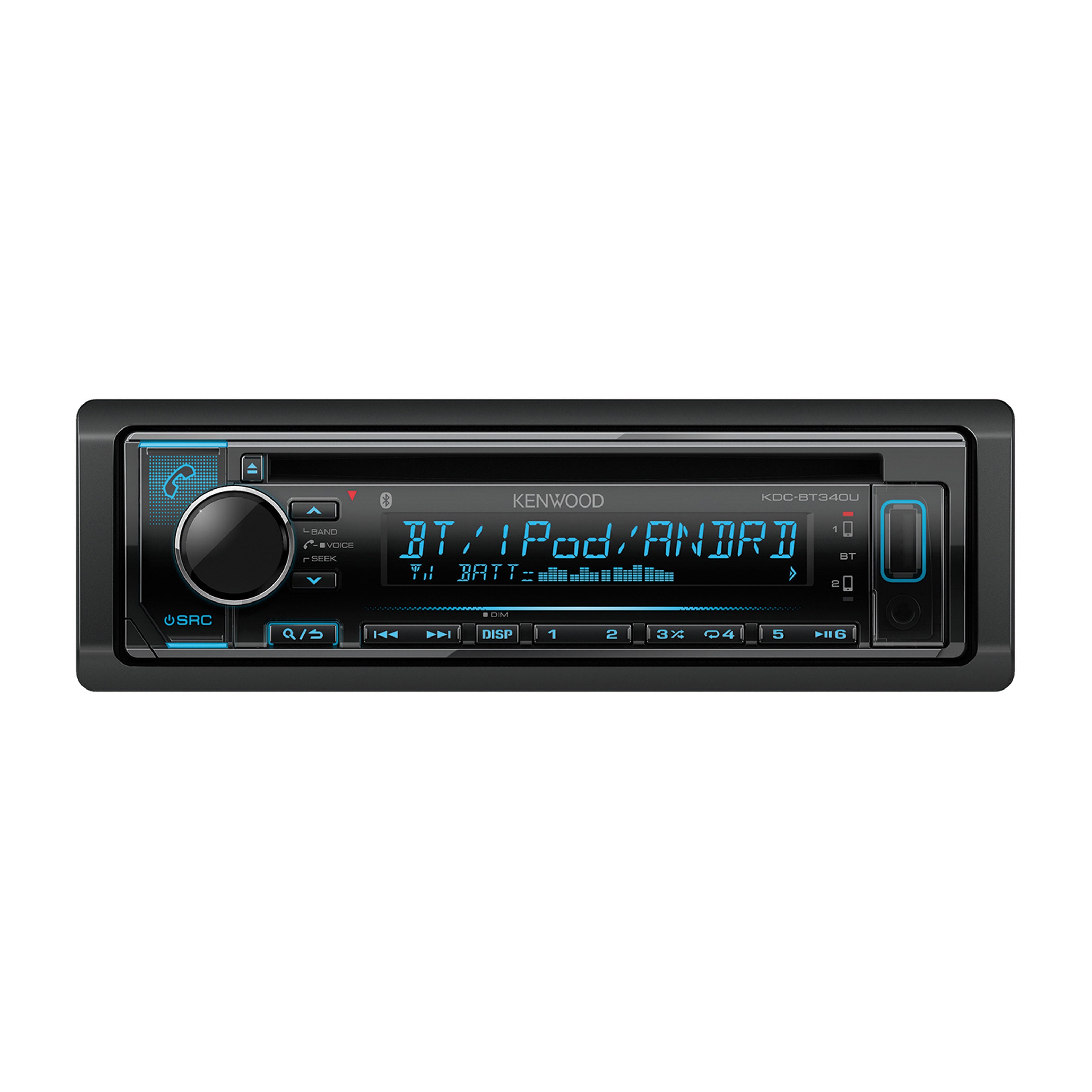 Kenwood KDC BT340U Bluetooth Car Stereo Receiver - Wireless Music Streaming, Hands-Free Calling & USB Port for Cars, Trucks & SUVs - Perfect for Road Trips & Daily Commutes