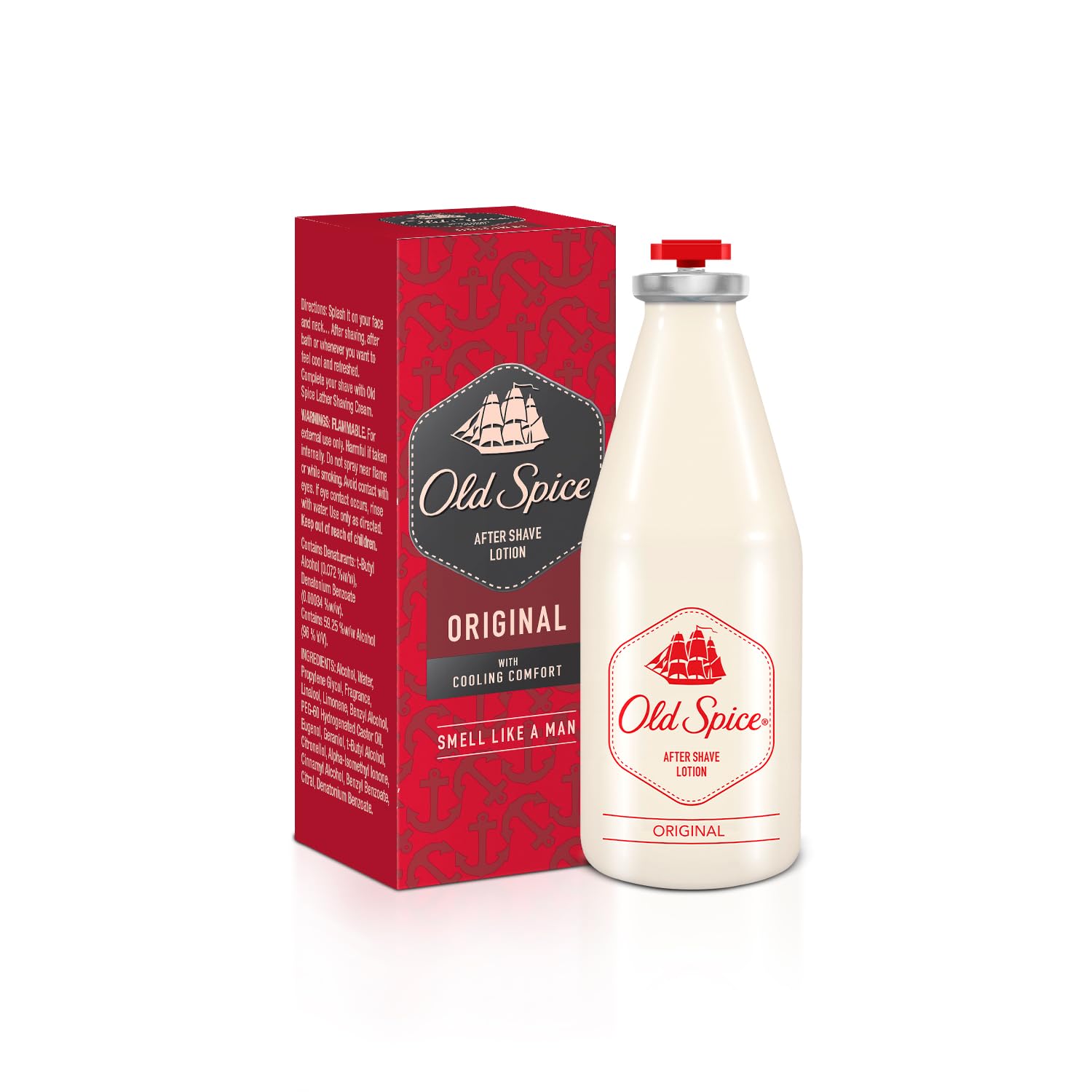 Old Spice ASL After Shave Lotion for Men | Original Scent | Cool, Aromatic & Fresh Formula | 50ml Travel Size | Perfect for Post-Shave Hydration & Daily Grooming Routine