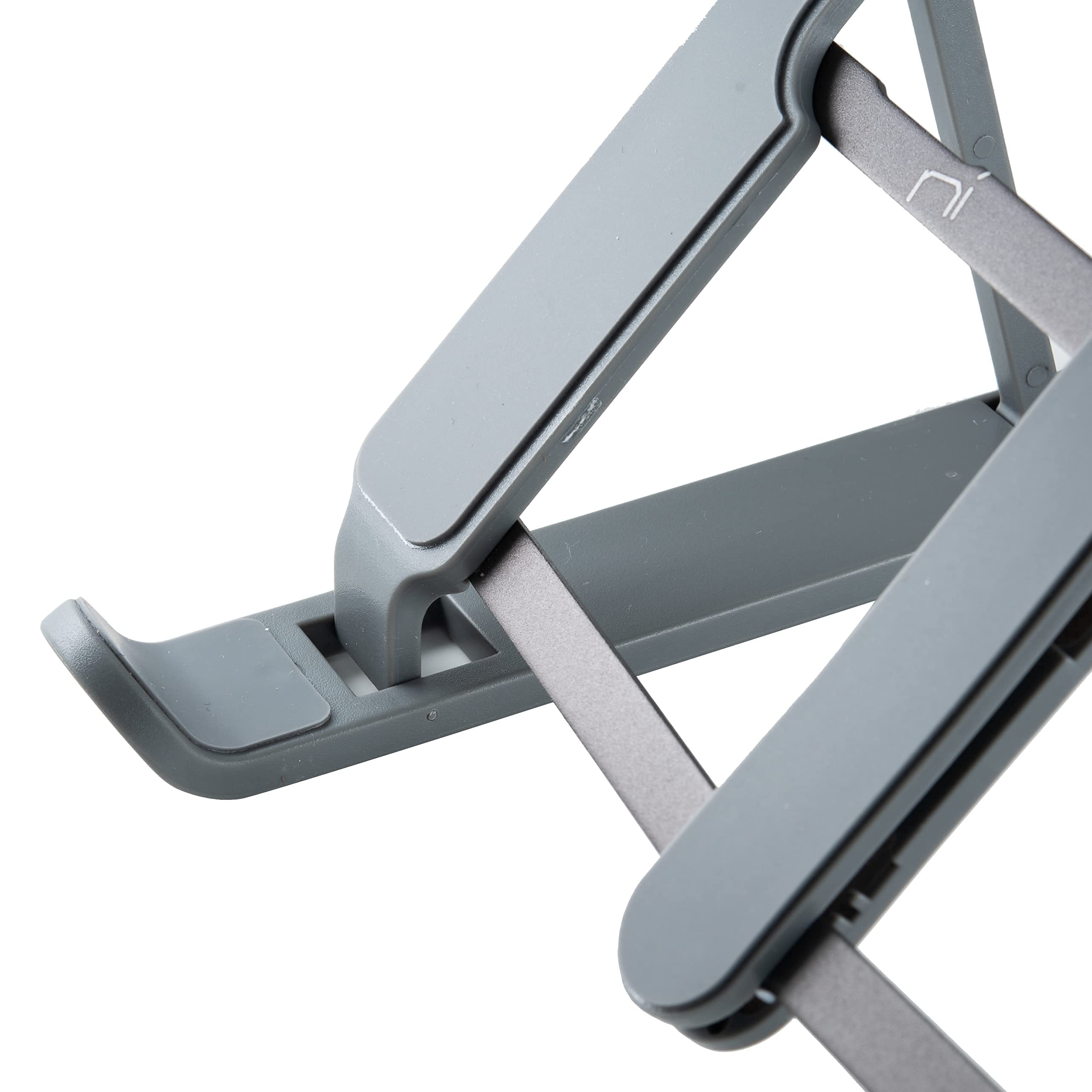 Porta PC Pieghevole Regolabile - Supporto per Laptop e Tablet con 6 Angoli, Design in Plastica e Silicone, Ideale per Ufficio, Casa e Viaggi