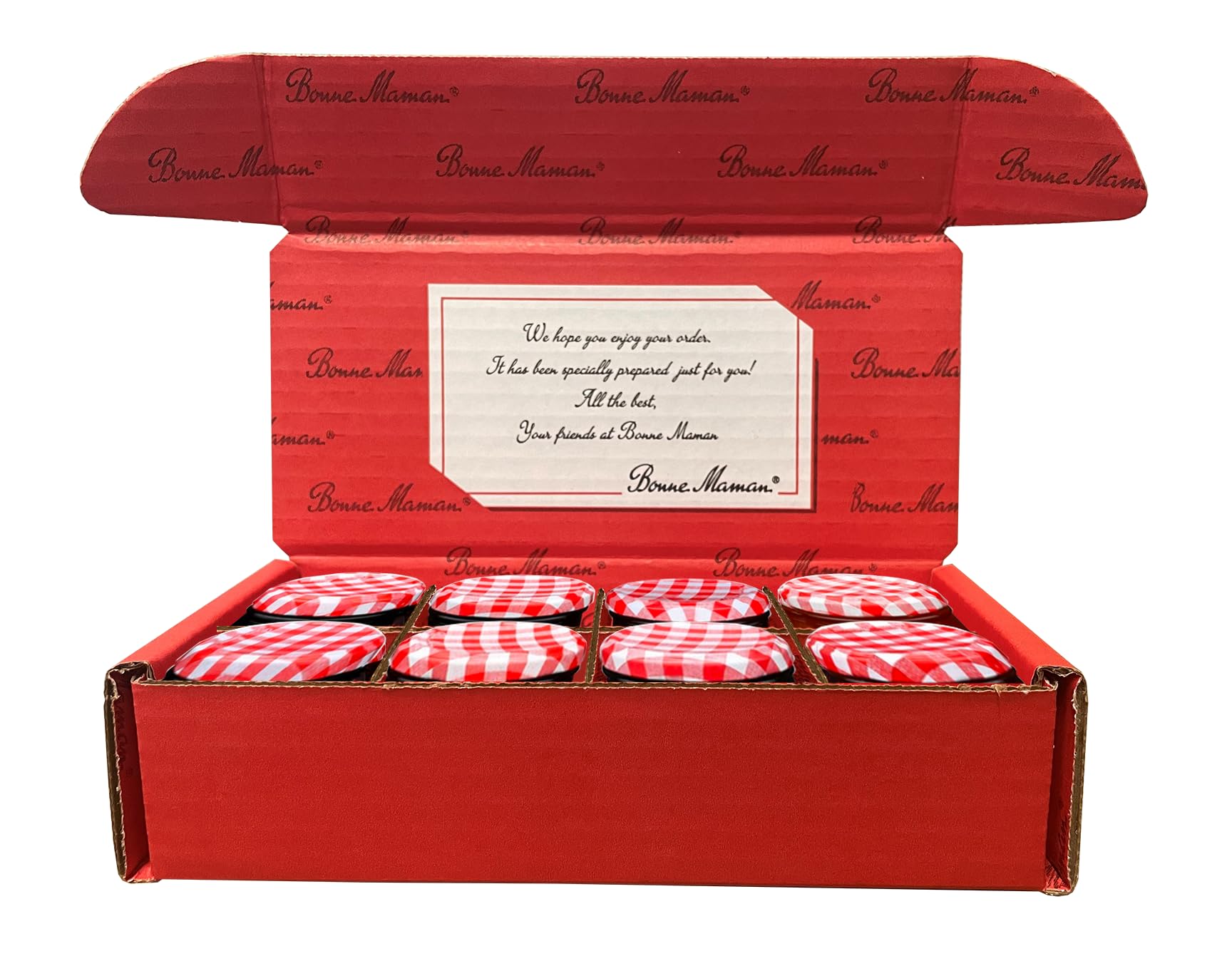 Bonne Maman Mini 8-Piece Gift Set - 1 oz Apricot Preserves (8 Jars) | Perfect for Breakfast, Tea Time & Gourmet Gift Giving