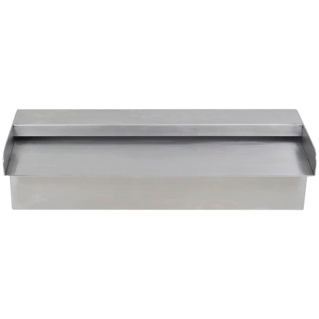Stainless Steel Rectangular Waterfall Pool Fountain - 30 cm Outdoor Garden Decoration for Backyard, Patio, and Landscape Design