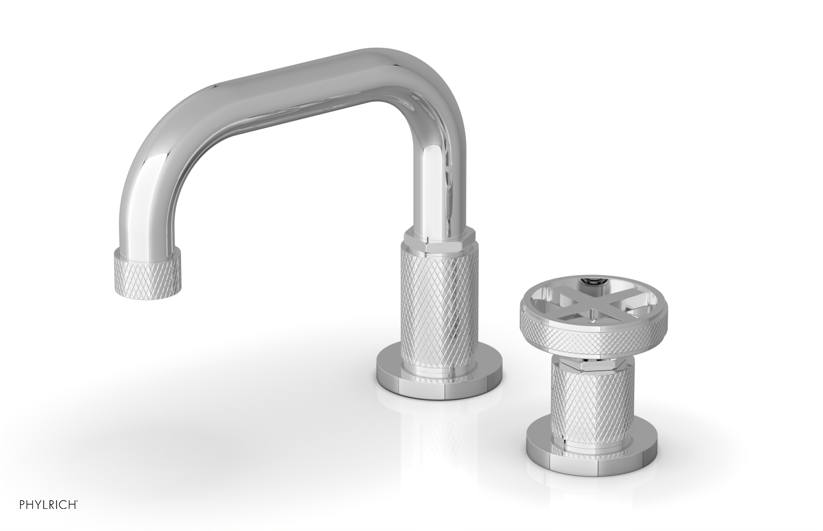 DUSTRIE Single Handle Bathroom Faucet - Low Spout Design with Cross Handle (Model 371-07) for Sink, Vanity & Powder Room Installation