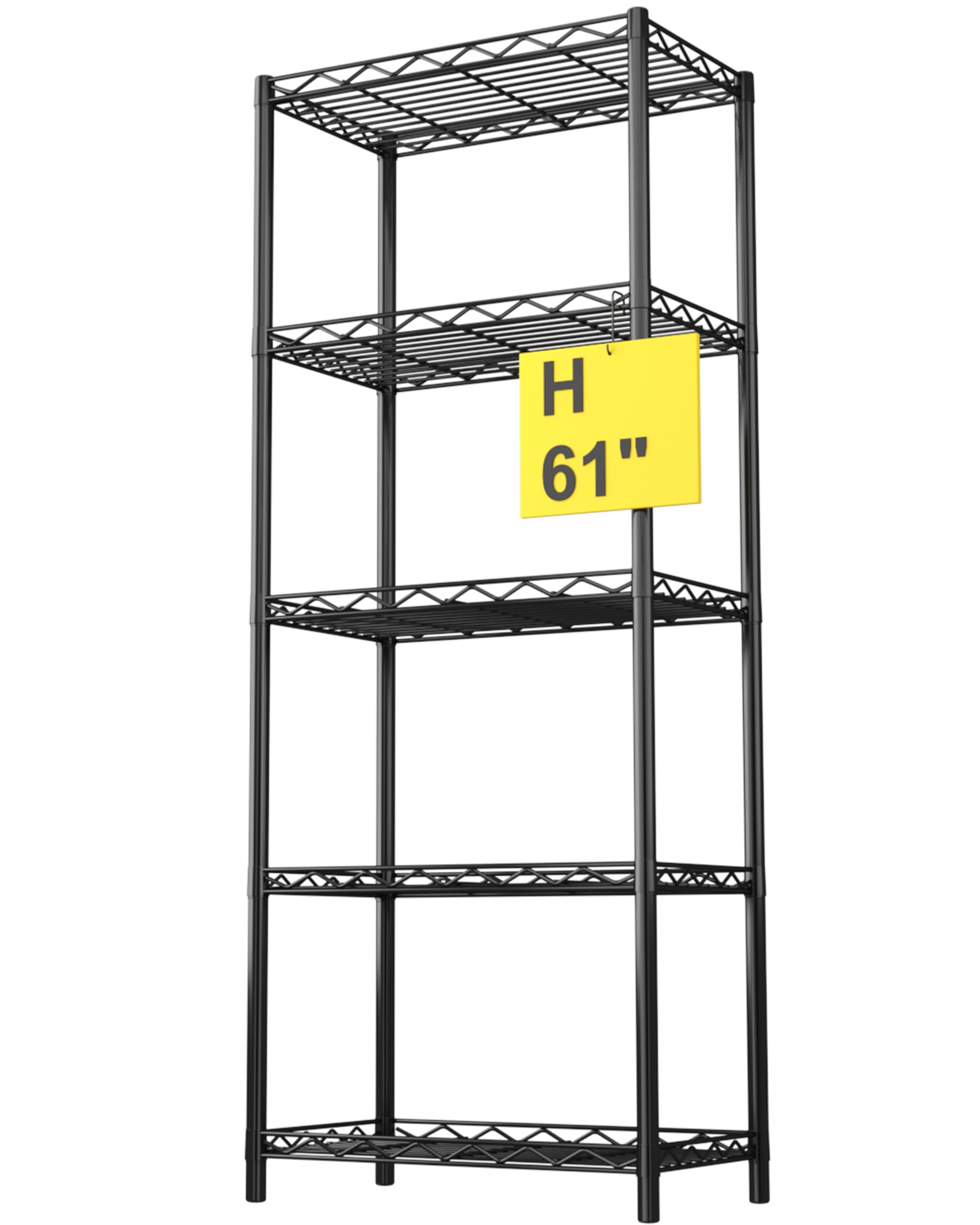 HOMEFORT 5-Tier Heavy Duty Metal Wire Shelving Unit - 21