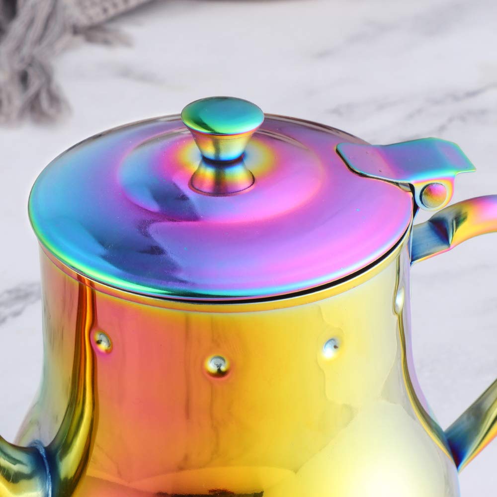 Premium Stainless Steel Teapot with Removable Tea Infuser - 500ml Mirror Finish Tea & Coffee Pot for Home, Office, or Gift - Perfect for Brewing Loose Leaf Tea, Herbal Infusions, and Coffee
