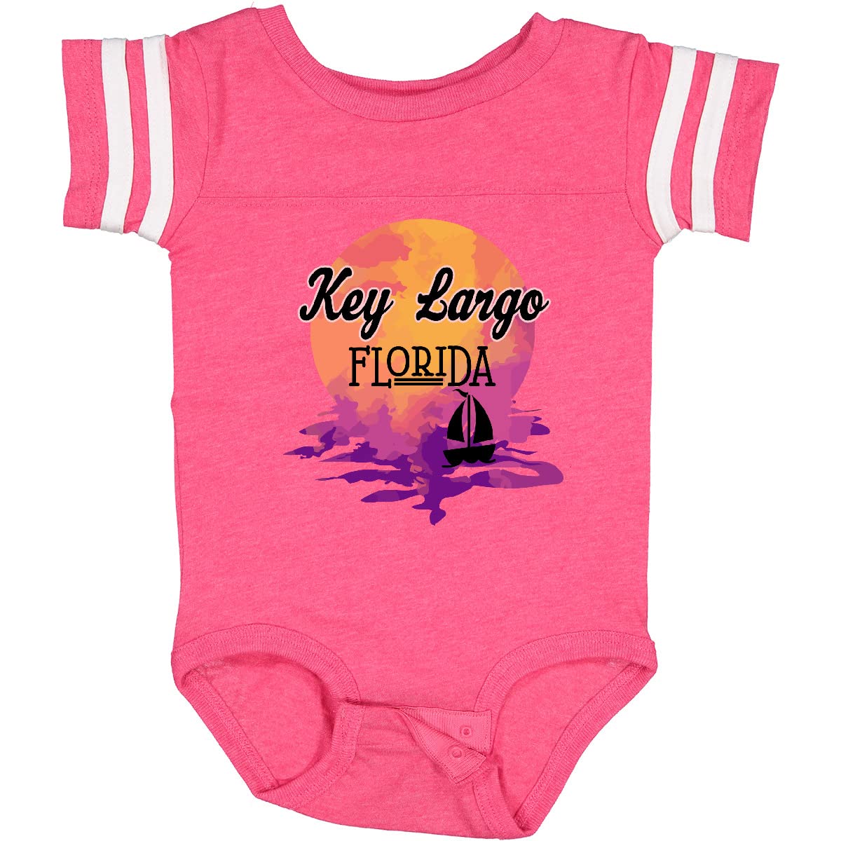 Inktastic Key Largo Florida Beach Vacation Baby Bodysuit - Cute Infant Onesie for Tropical Vacations, Family Trips & Summer Outings