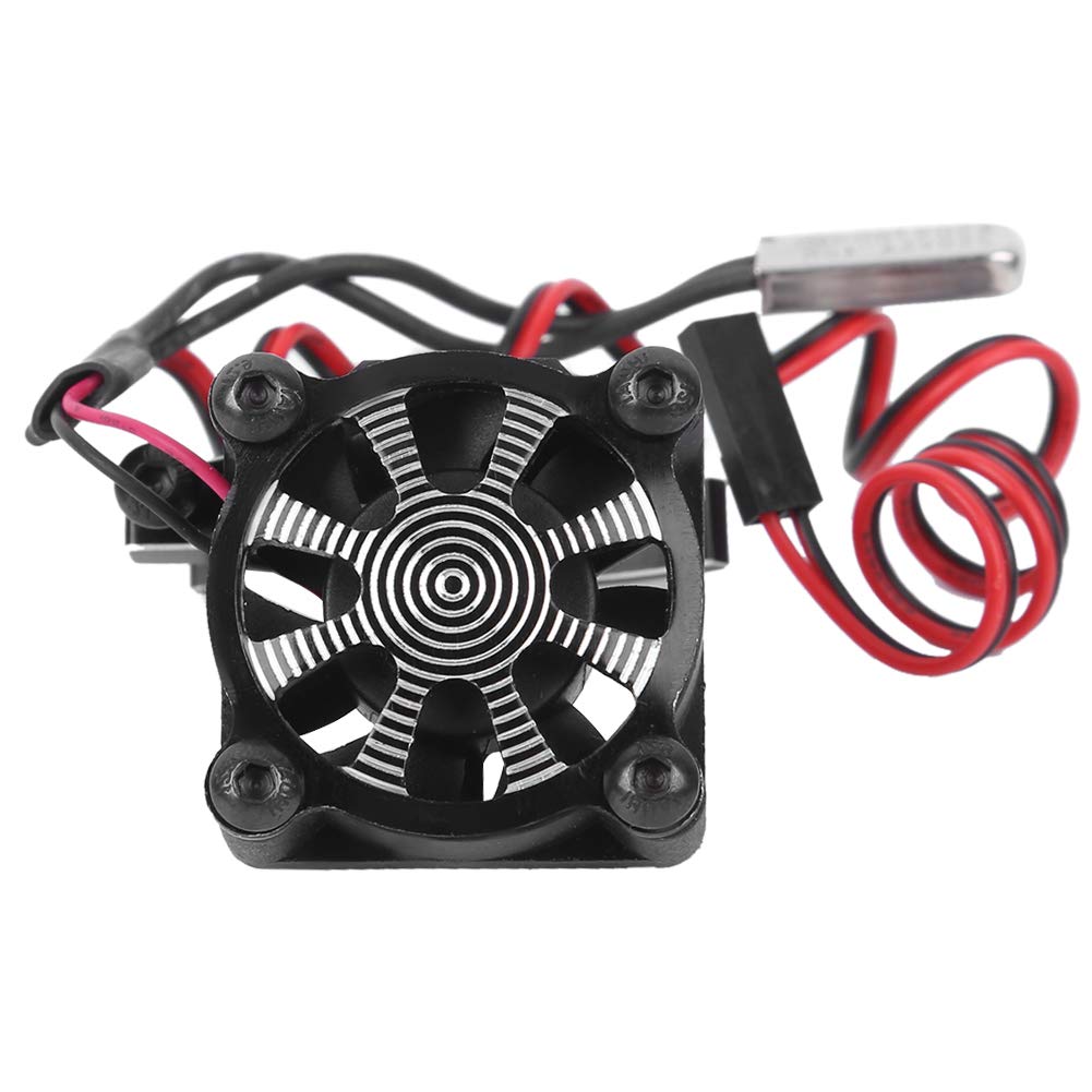 High-Performance Motor Heatsink for RC Cars with Thermal Sensor - Aluminum Cooling Fan for RC Vehicles, Drones & Hobby Models - Prevent Overheating During Racing & Long Sessions