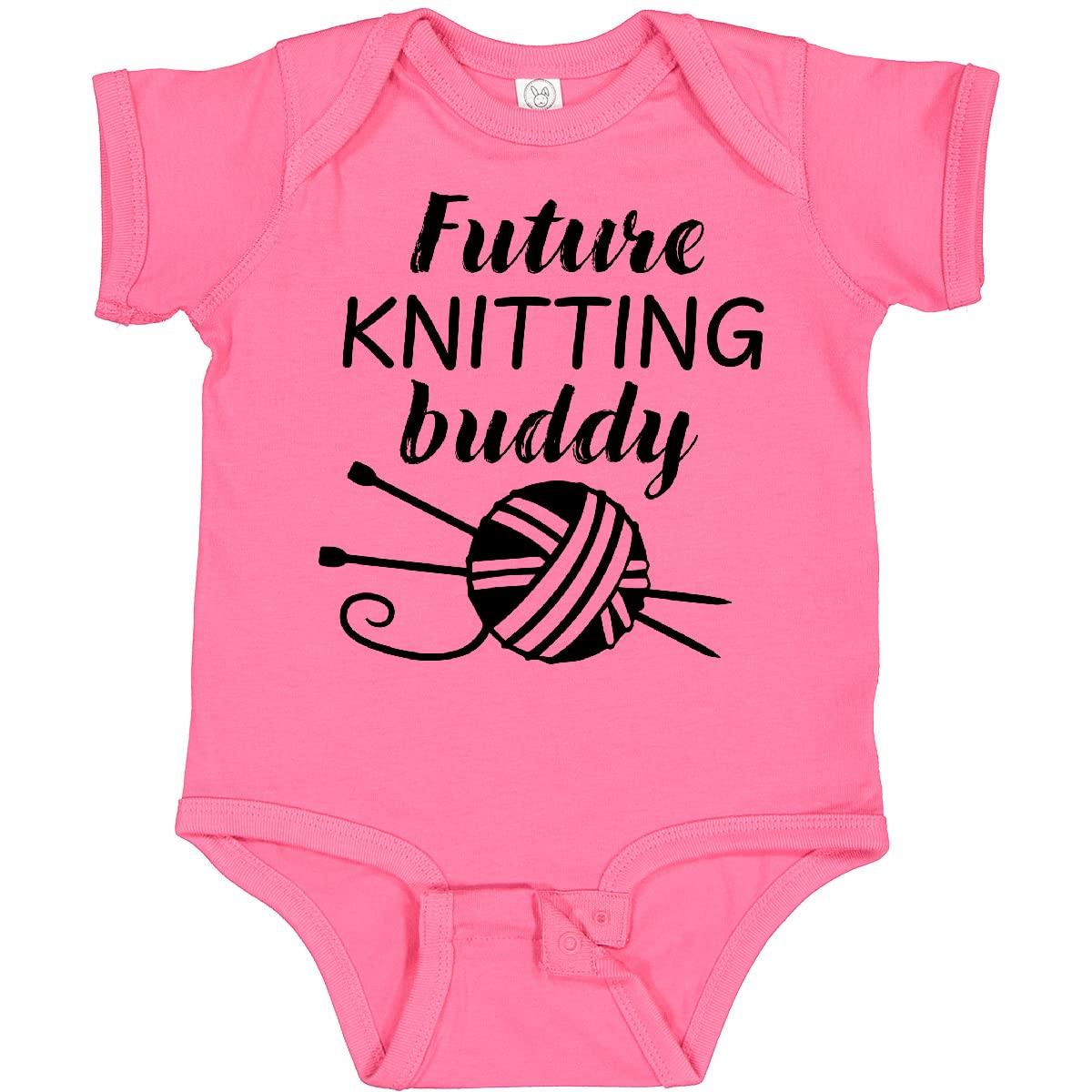 Inktastic Future Knitting Buddy Baby Bodysuit - Cute & Comfortable Cotton Onesie for Newborns & Infants - Perfect Gift for Knitting Enthusiasts & Baby Showers