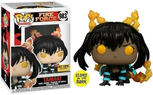 Fire Force Tamaki Exclusive Glow in the Dark Figure - Hot Topic Collectible Anime Statue #983 | Perfect for Anime Fans, Home Decor & Gift Giving