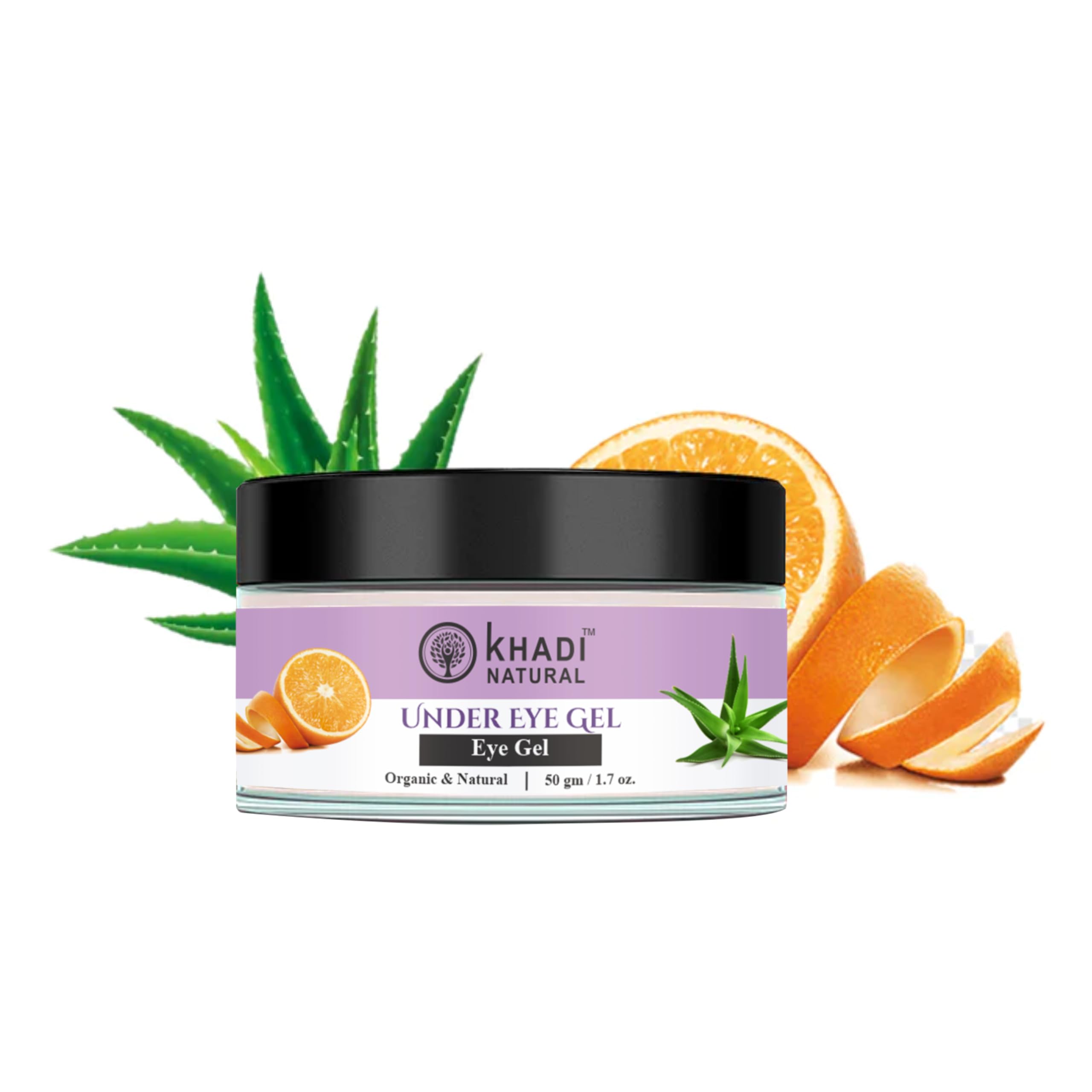 KHADI NATURAL Under Eye Gel, 50g - Cooling & Revitalizing Dark Circle Treatment for Puffy Eyes | Reduces Bags & Brightens Skin | Perfect for Morning Routine & Travel Skincare