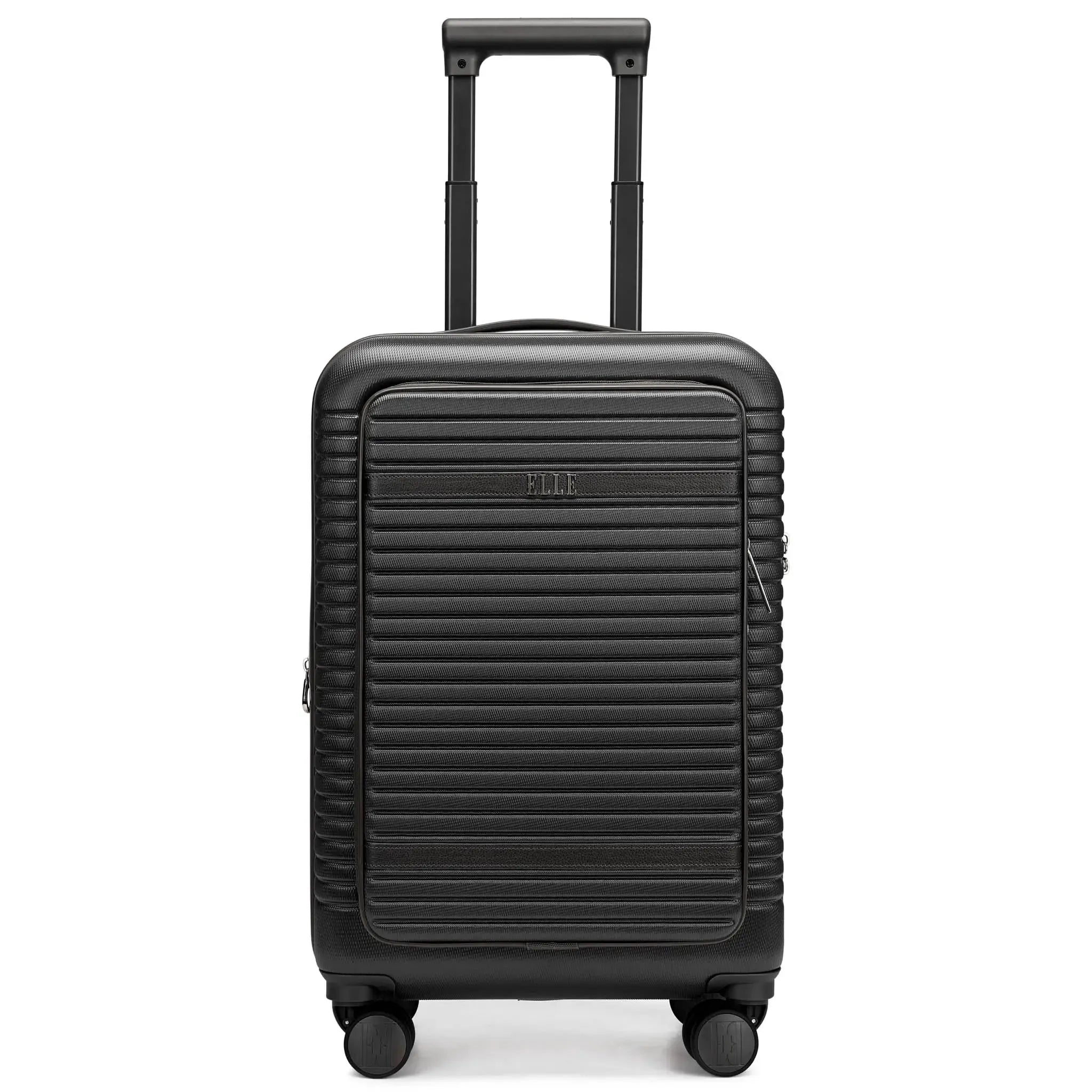 Expandable Carry-On Suitcase with Front Laptop Pocket - Lightweight Luggage for Travel & Business Trips - Perfect for Airplane, Train & Weekend Getaways