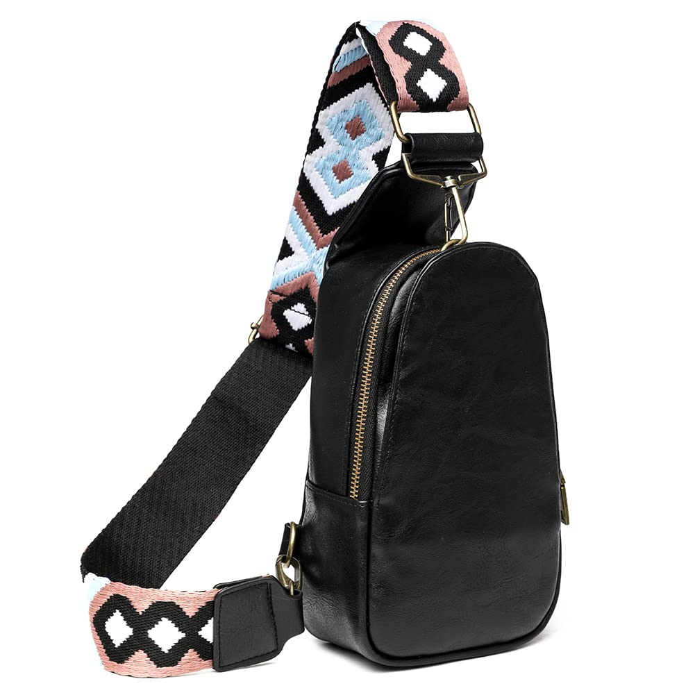 Women's Crossbody Sling Bag - PU Leather Chest Bag & Fanny Pack for Everyday Use, Travel, and Outdoor Activities