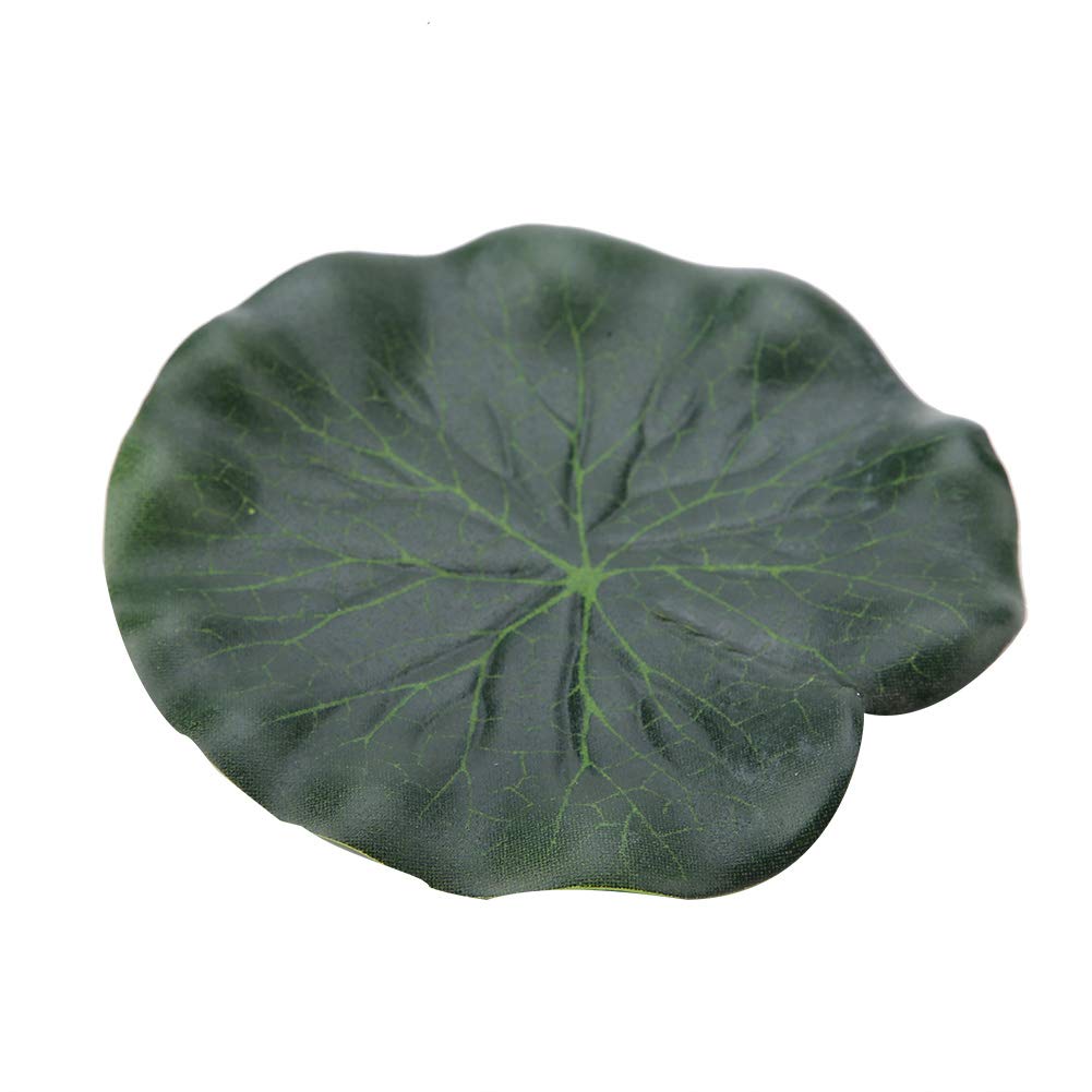 10Pcs Artificial Lotus Leaf for Fish Tank - Plastic Floating Lotus Leaf Ornaments for Aquarium, Pond & Water Landscaping - Perfect for Betta Fish, Goldfish & Aquatic Plants Decoration