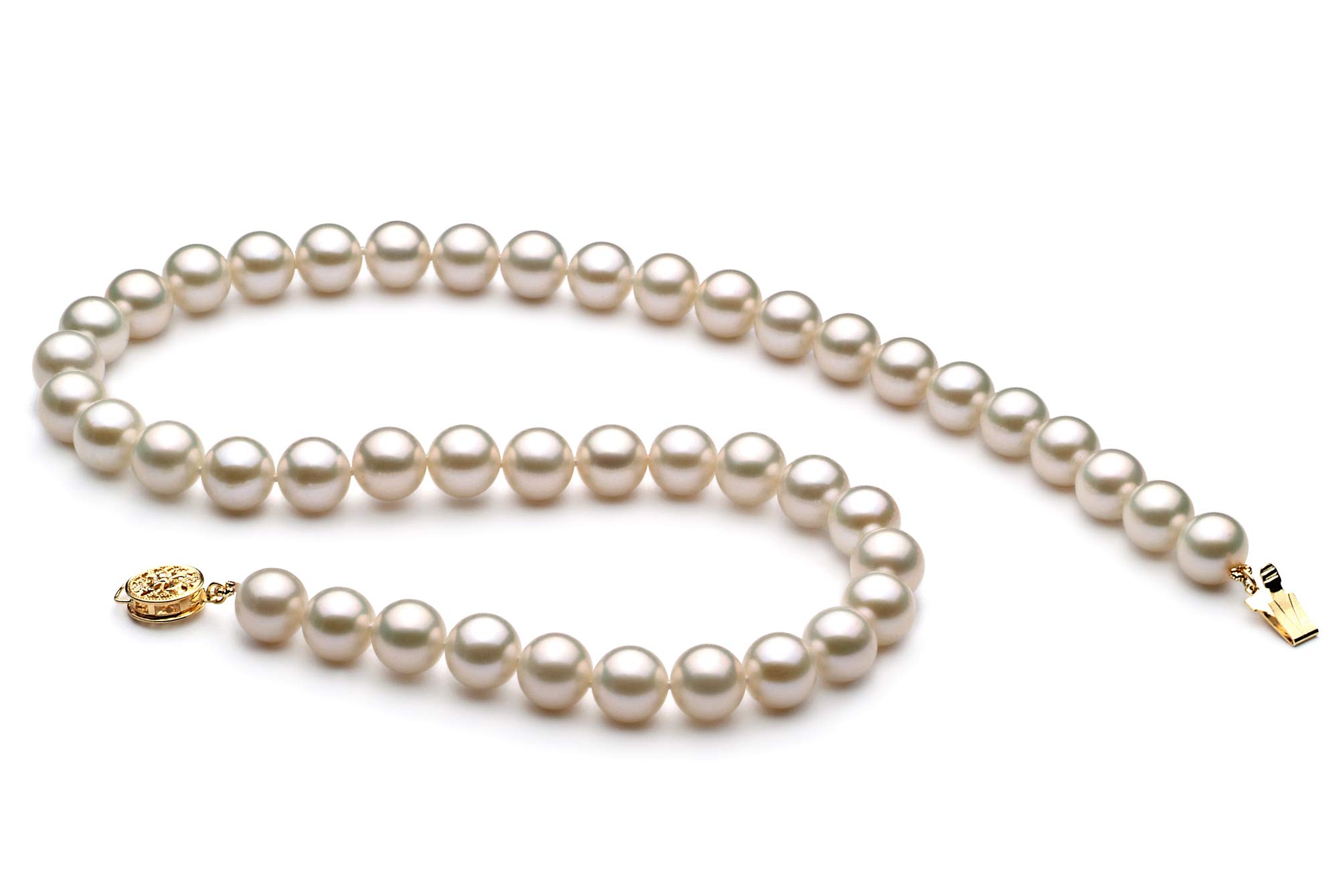 AAA Quality 8-9mm White Freshwater Cultured Pearl Necklace for Women - Elegant Jewelry Gift for Brides, Anniversaries & Special Occasions