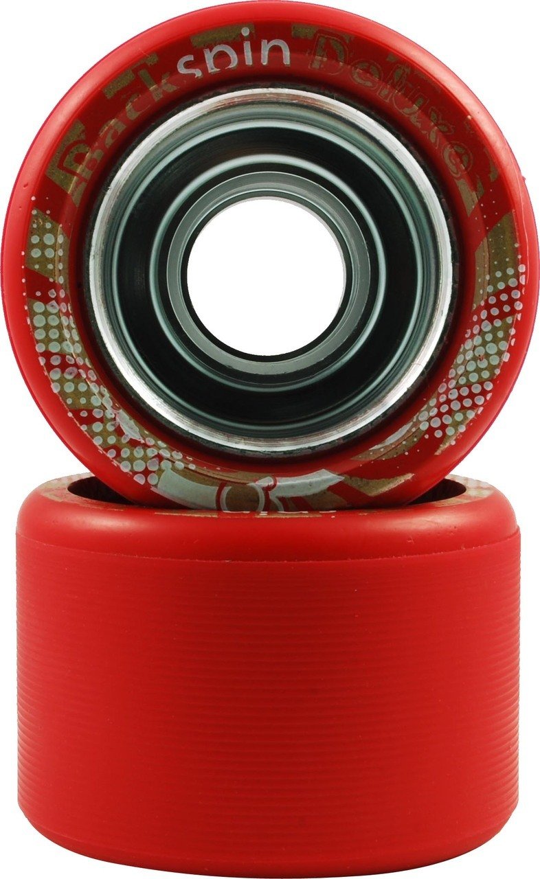 Skate Out Loud Backspin Deluxe Skate Wheels - Red | High-Performance Skateboard Wheels for Street & Park Skating | Durable Urethane Wheels for Smooth Ride & Tricks