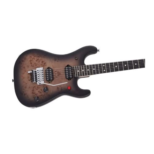 EVH 5150 Series Deluxe Poplar Burl Electric Guitar - Black Burst Finish | Professional Rock & Metal Performance Guitar for Stage & Studio