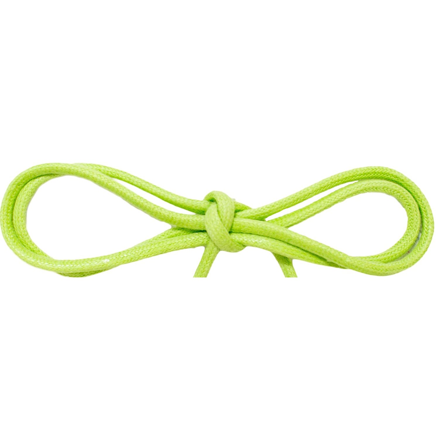 Premium Waxed Cotton Round Dress Shoelaces - Custom Length with Metal Tips - Lucky Lime (1 Pair Pack) - Ideal for Formal Shoes, Boots & Vintage Fashion Accessories