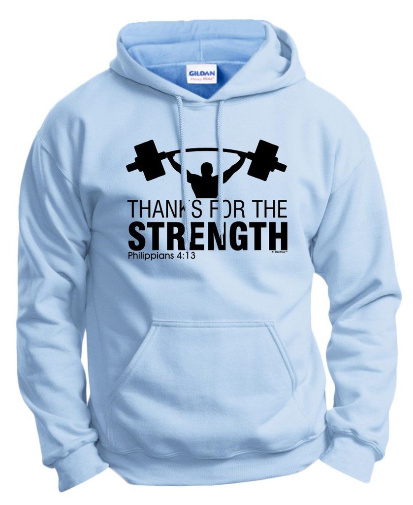 Christian Gym Workout Hoodie Sweatshirt - Inspirational Faith-Based Apparel for Men & Women | Perfect for Workouts, Church, and Everyday Wear