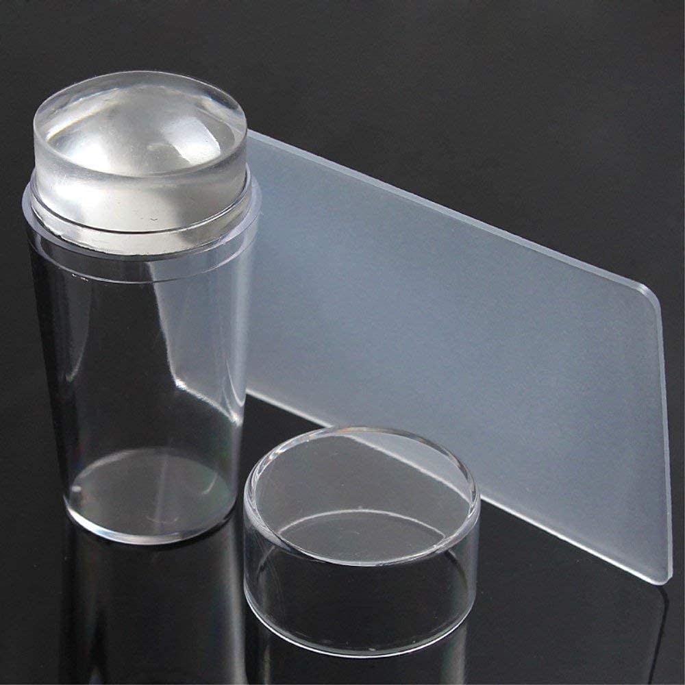 Gopinath Autolink Soft Silicone Jelly Nail Stamper & Scraper Kit - Professional Nail Art Tools for Stamping Polish, French Manicure - Perfect for DIY Nail Design at Home or Salon Use