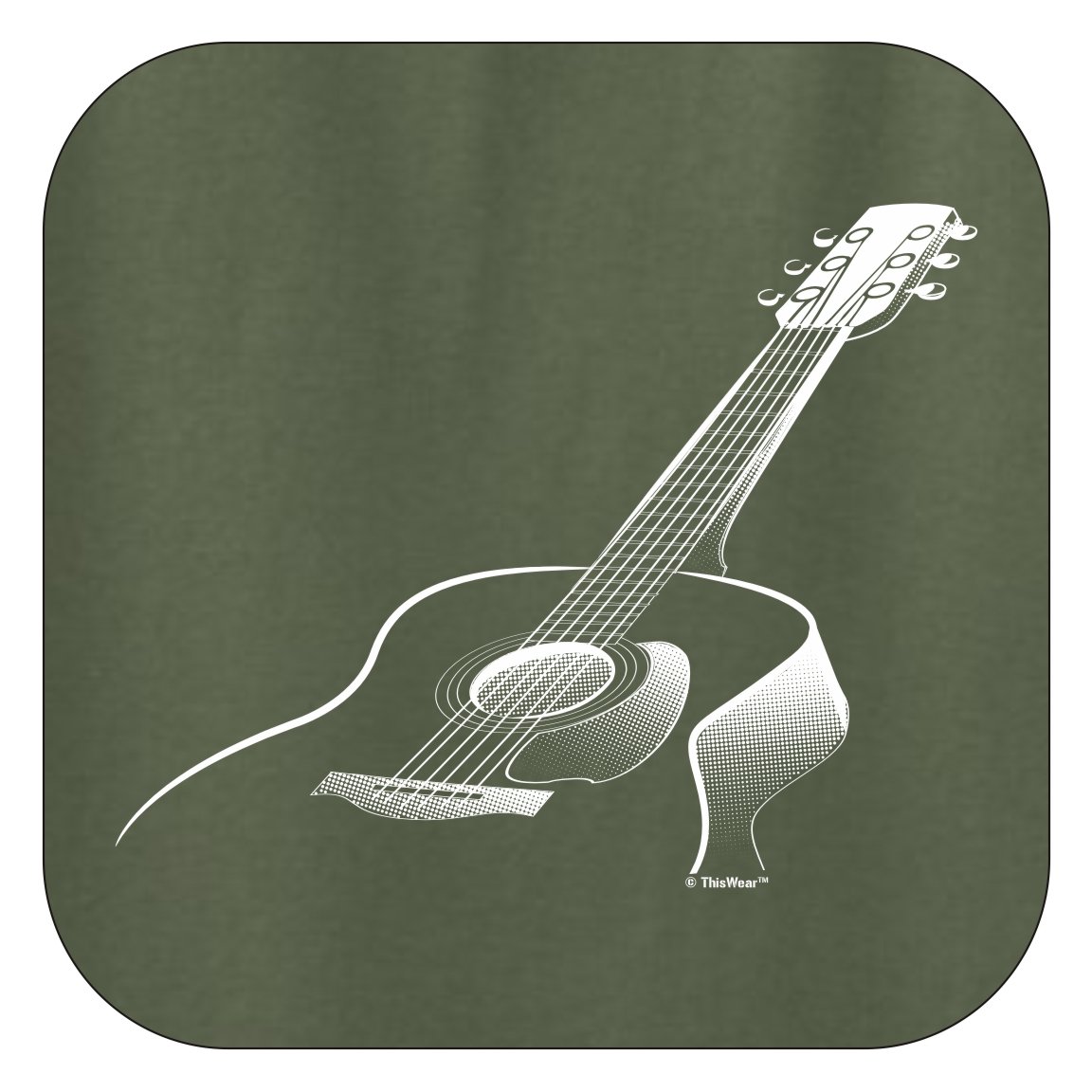 ThisWear 3D Acoustic Guitar Music Lover T-Shirt for Men & Women - Cool Band Tee Long Sleeve Shirt - Perfect Gift for Musicians, Guitarists & Music Fans - Great for Concerts, Gigs & Casual Wear
