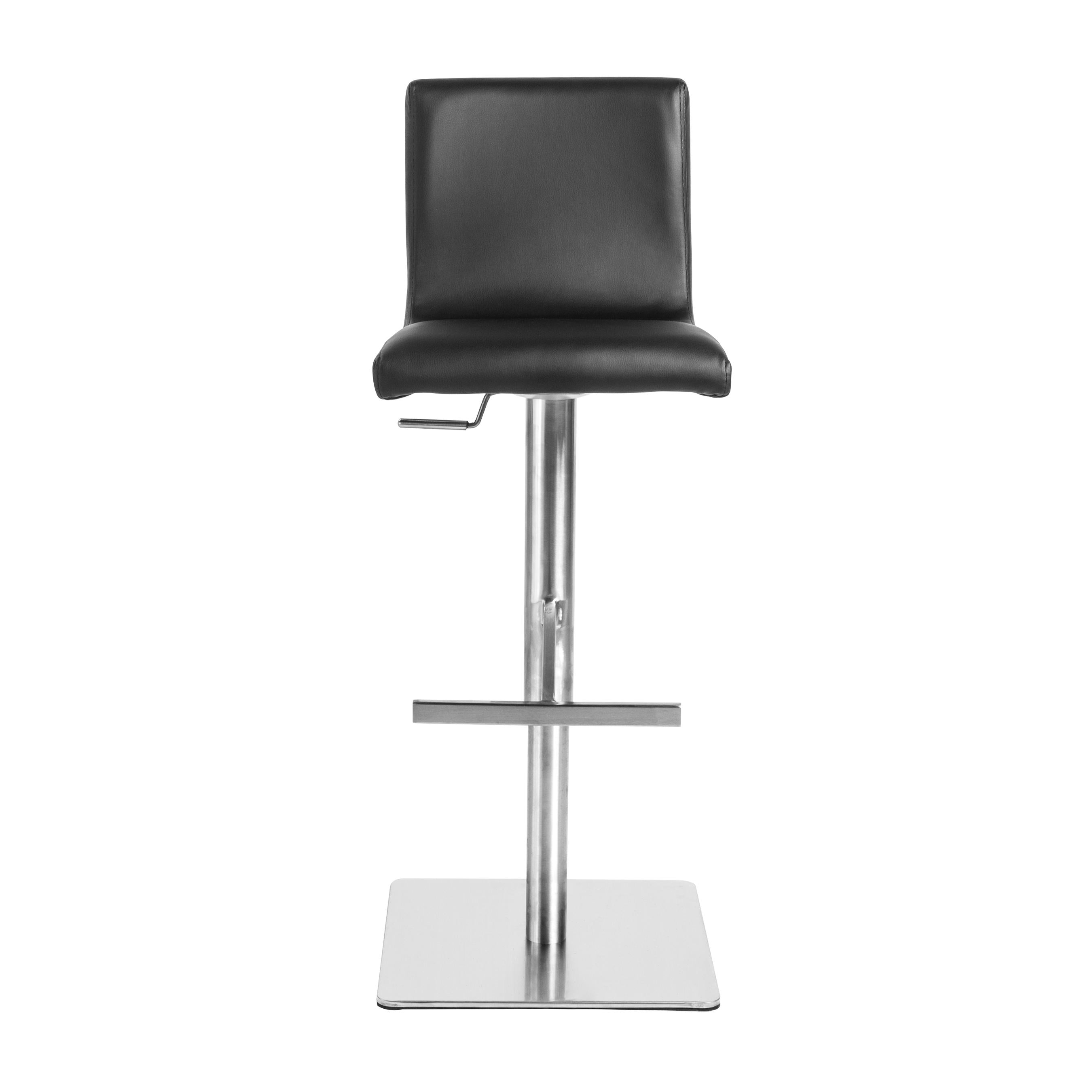 Euro Scott Adjustable Bar Stool (Set of 1) - Modern Kitchen Island & Counter Height Stool for Home, Cafe, and Restaurant Use