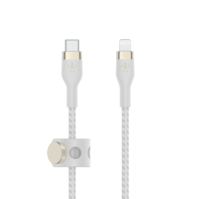 Belkin USB C to Lightning Cable 3M (10ft) Pro Flex - Fast Charging & Sync for iPhone, iPad - Durable White Cable for Home, Office & Travel