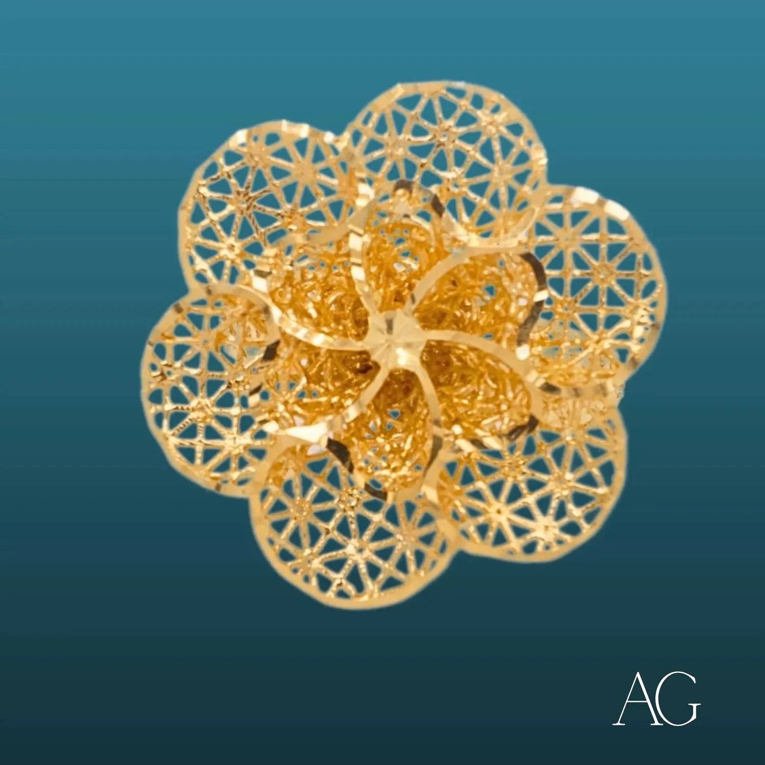 18K Gold Flower Ring - Eternal Bloom Rose Design for Women, Perfect for Weddings, Anniversaries & Romantic Gifts
