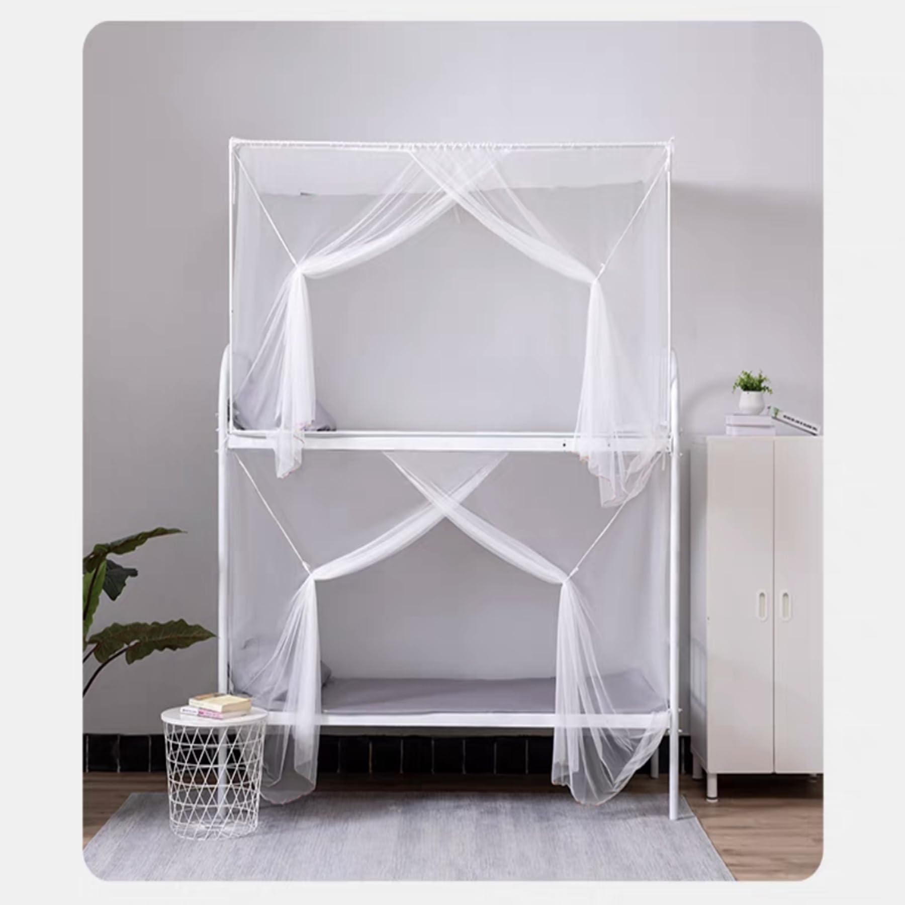 Retractable Bed Canopy Frame - Adjustable Four Poster Bed Canopy for Indoor & Outdoor Use - Perfect for Bedroom Decor, Camping, and Kids Play Tent Frame