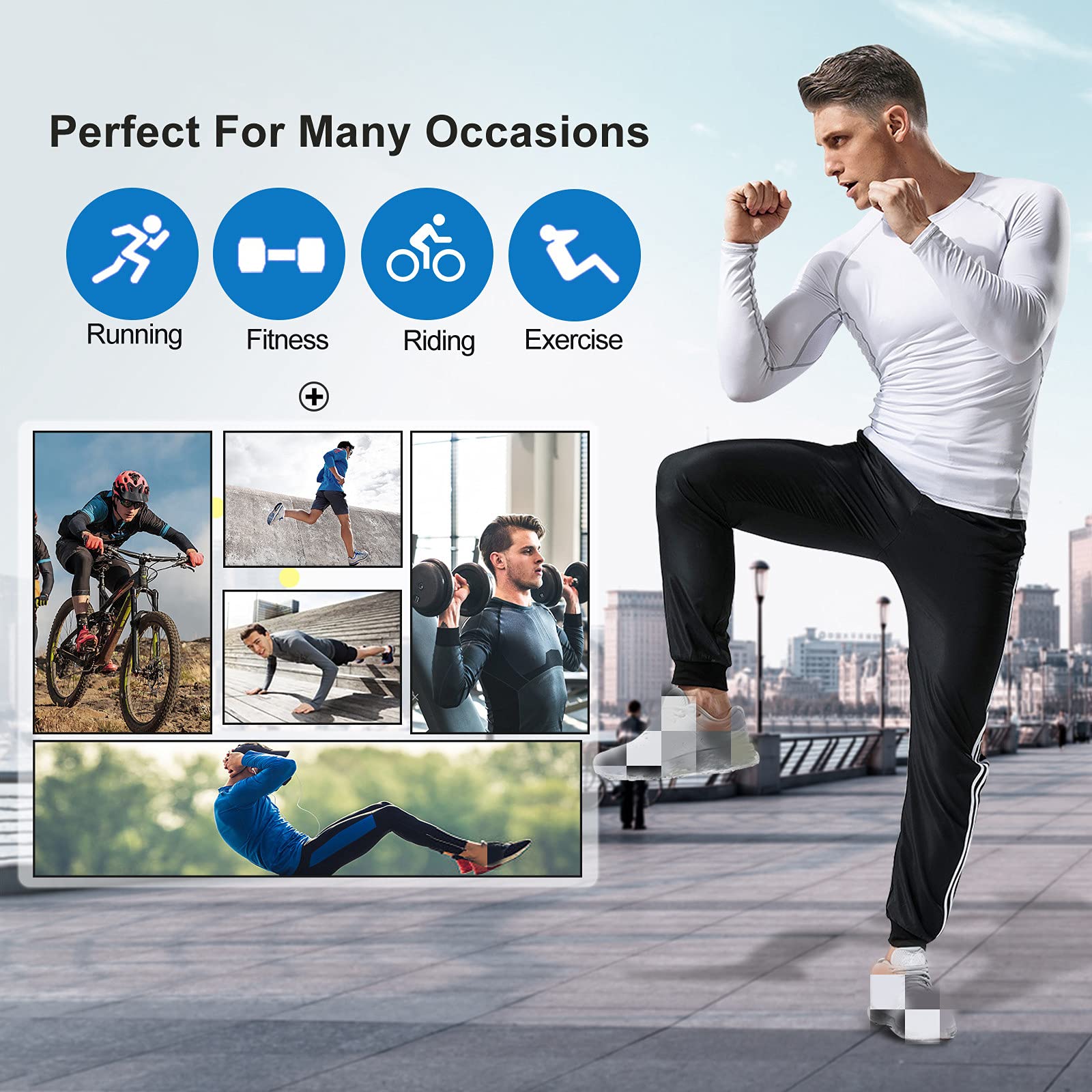 Men's Compression Long Sleeve Workout Shirt - Moisture Wicking Athletic Top for Running, Gym & Training - Performance Baselayer for Active Lifestyles
