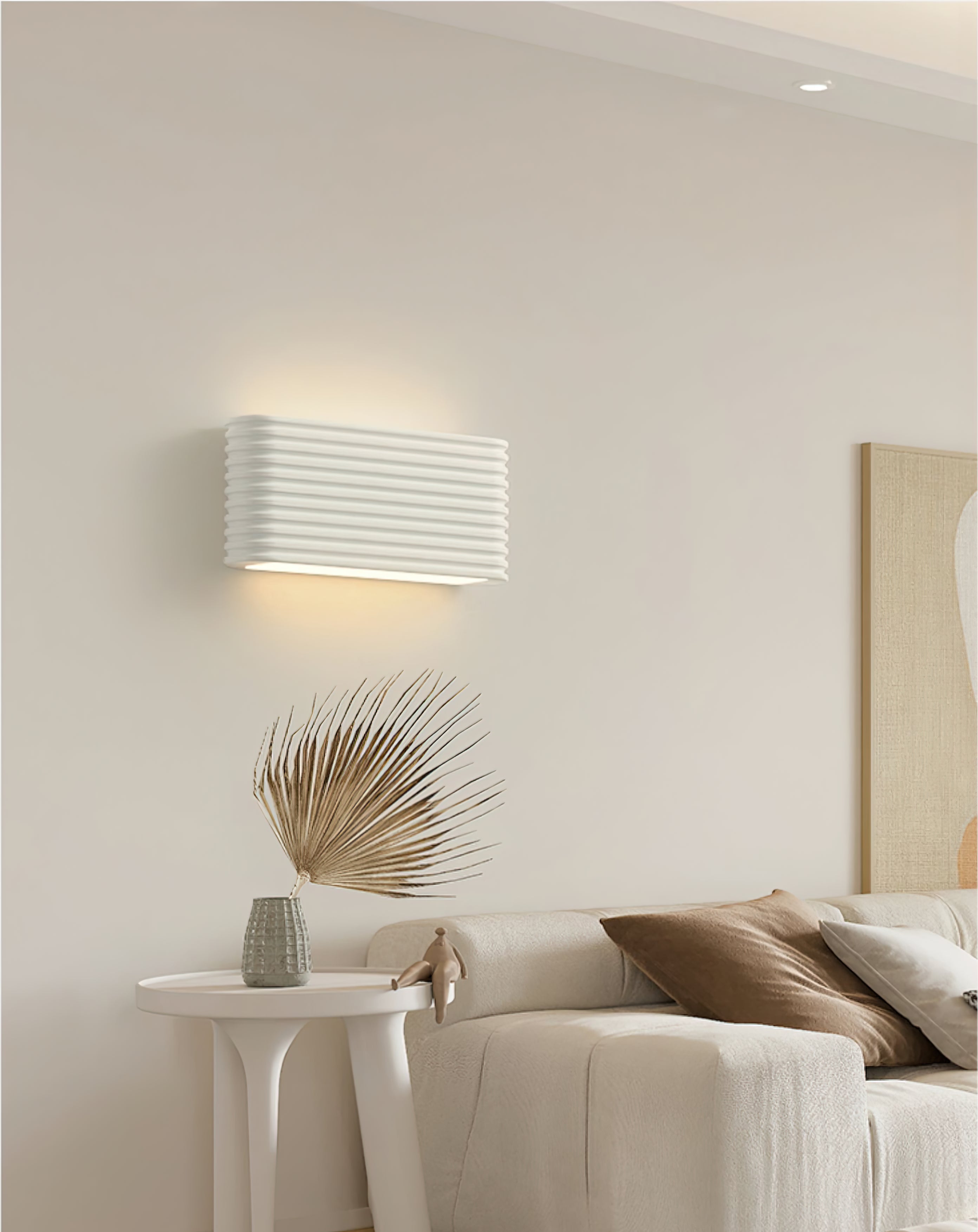 Modern Dresscode Wall Sconce Light Fixture - Plug-in or Hardwired Indoor/Outdoor Wall Lighting for Living Room, Bedroom, Patio & Hallway